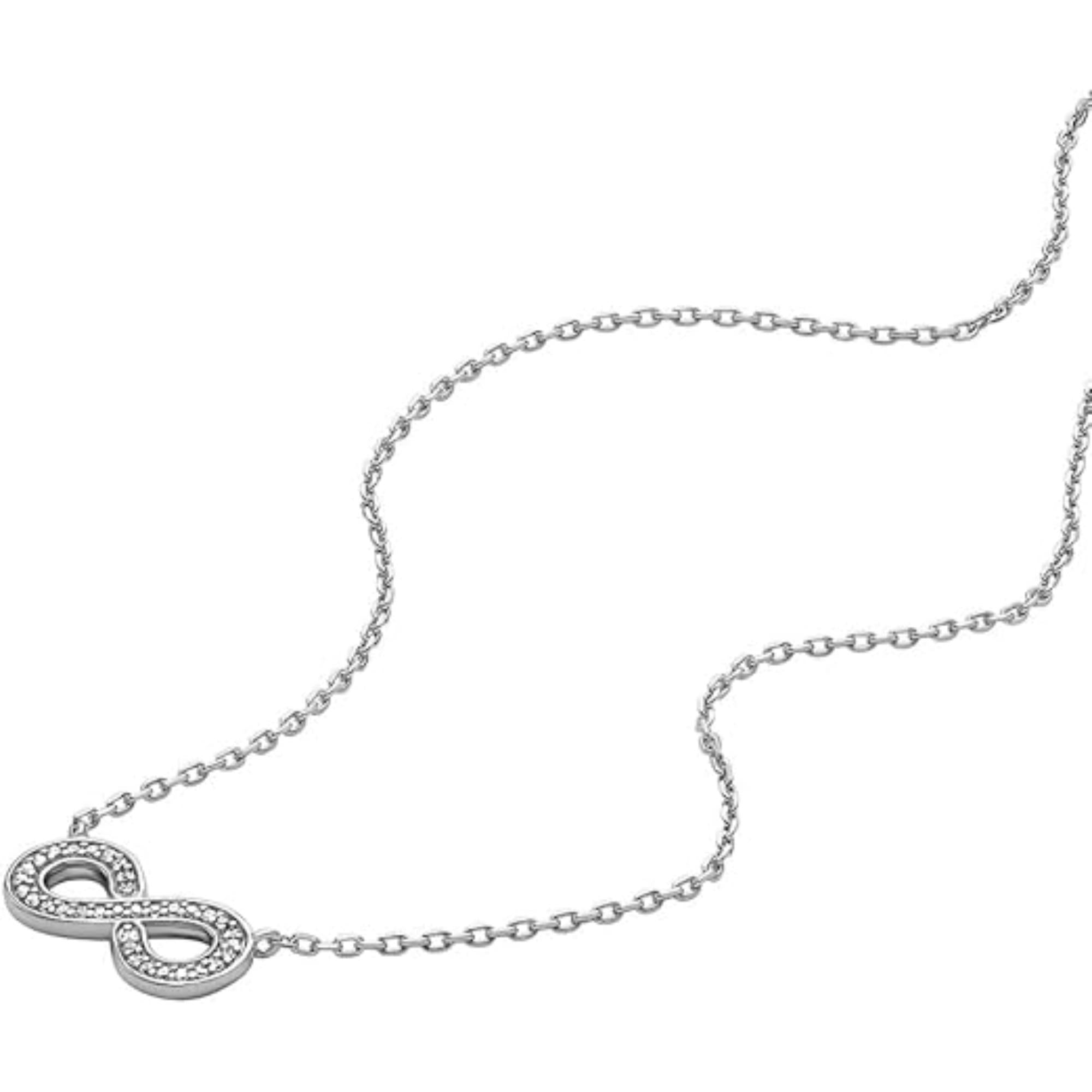 Fossil Infinity Sterling Silver Pendant Women's Necklace JFS00632040