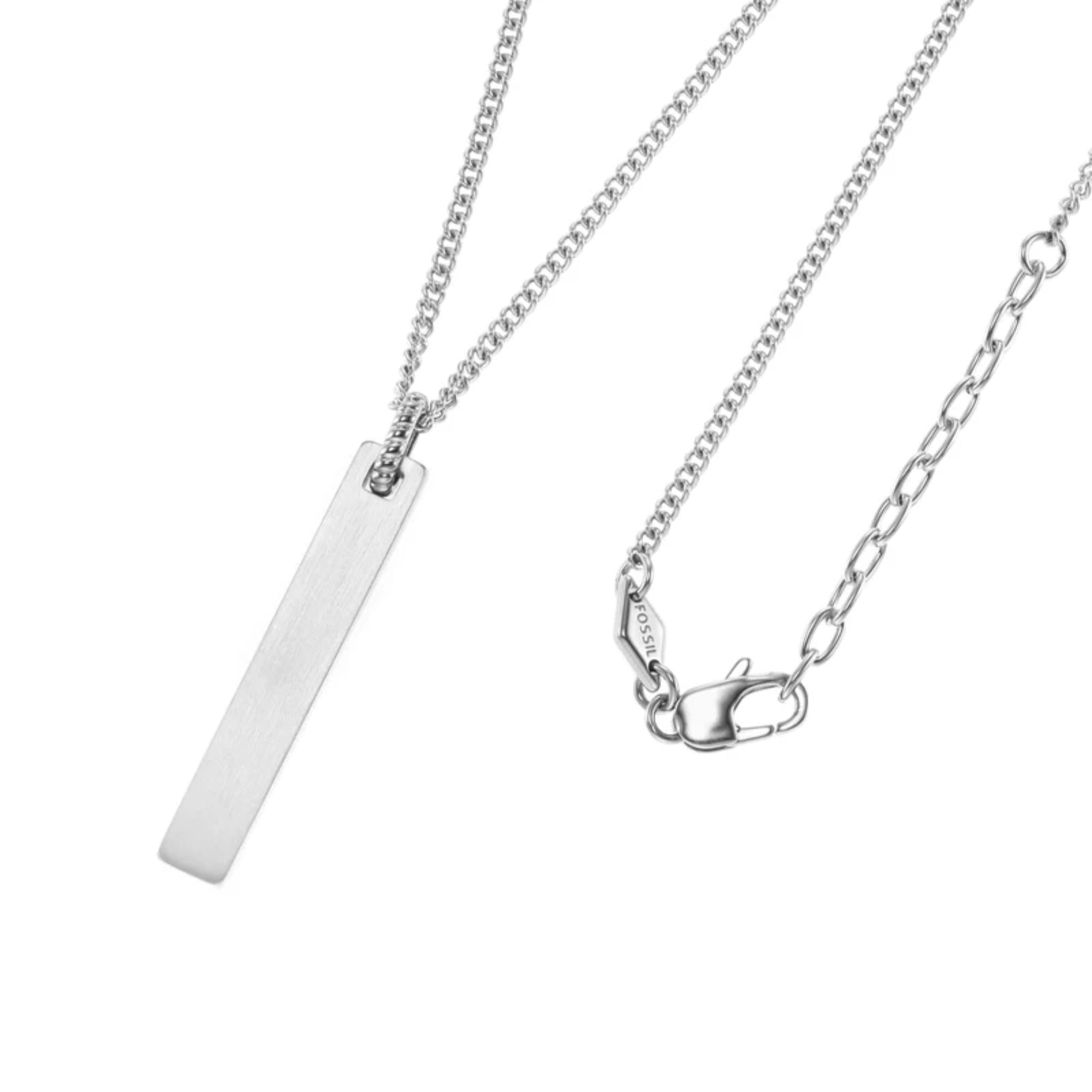 Fossil Vintage Casual Stainless Steel Pendant Men's Necklace JF03988040
