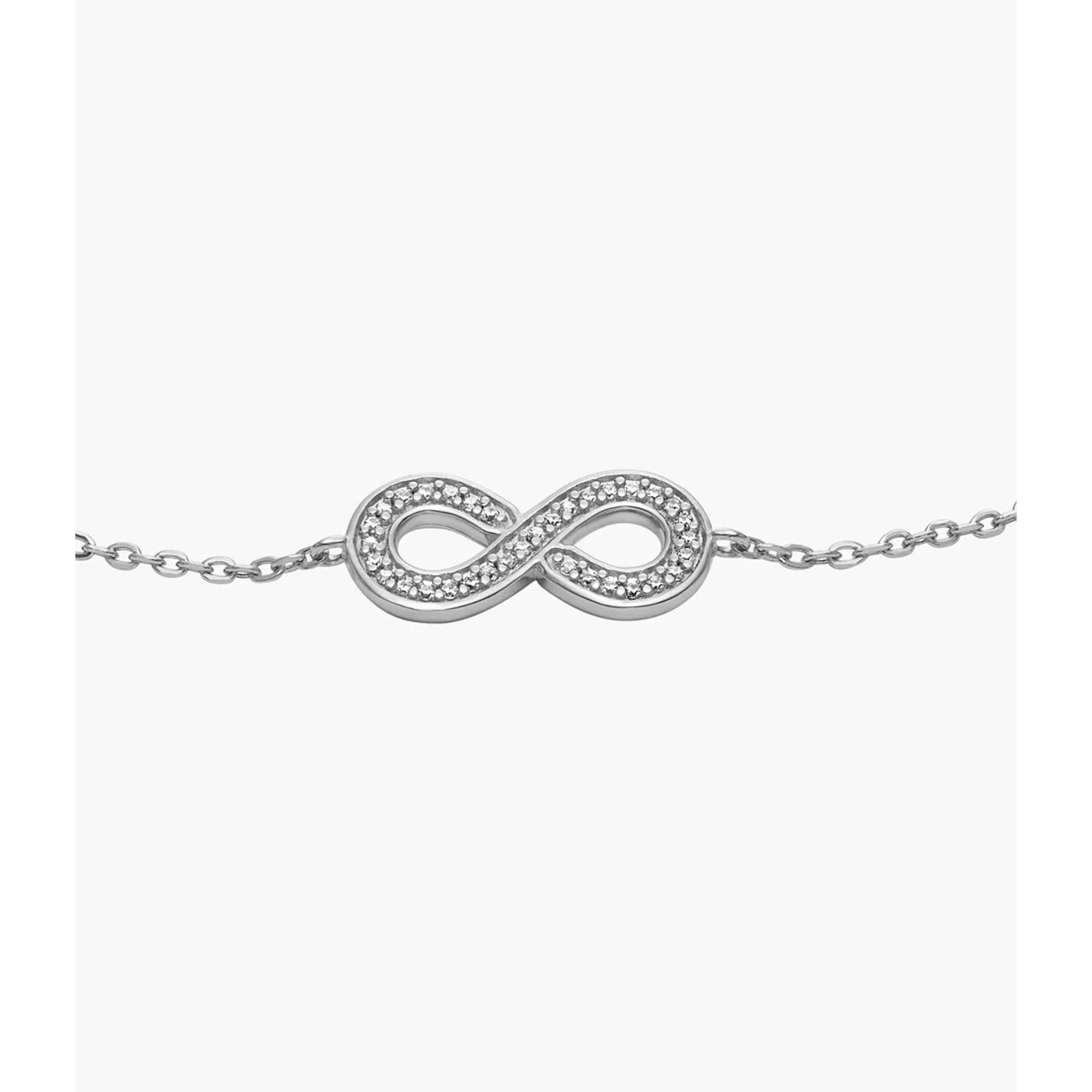 Fossil Infinity Sterling Silver Chain Women's Bracelet JFS00633040