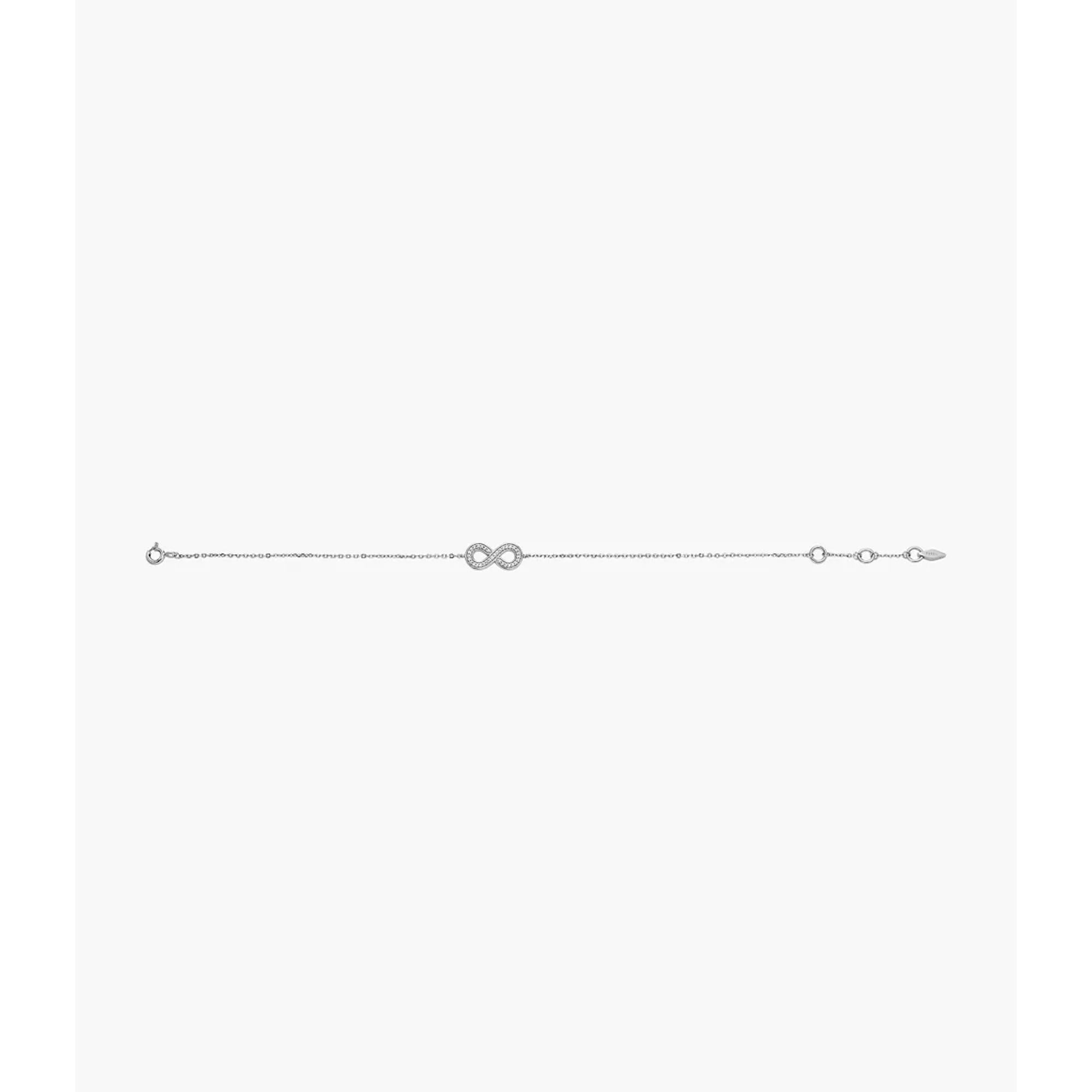 Fossil Infinity Sterling Silver Chain Women's Bracelet JFS00633040
