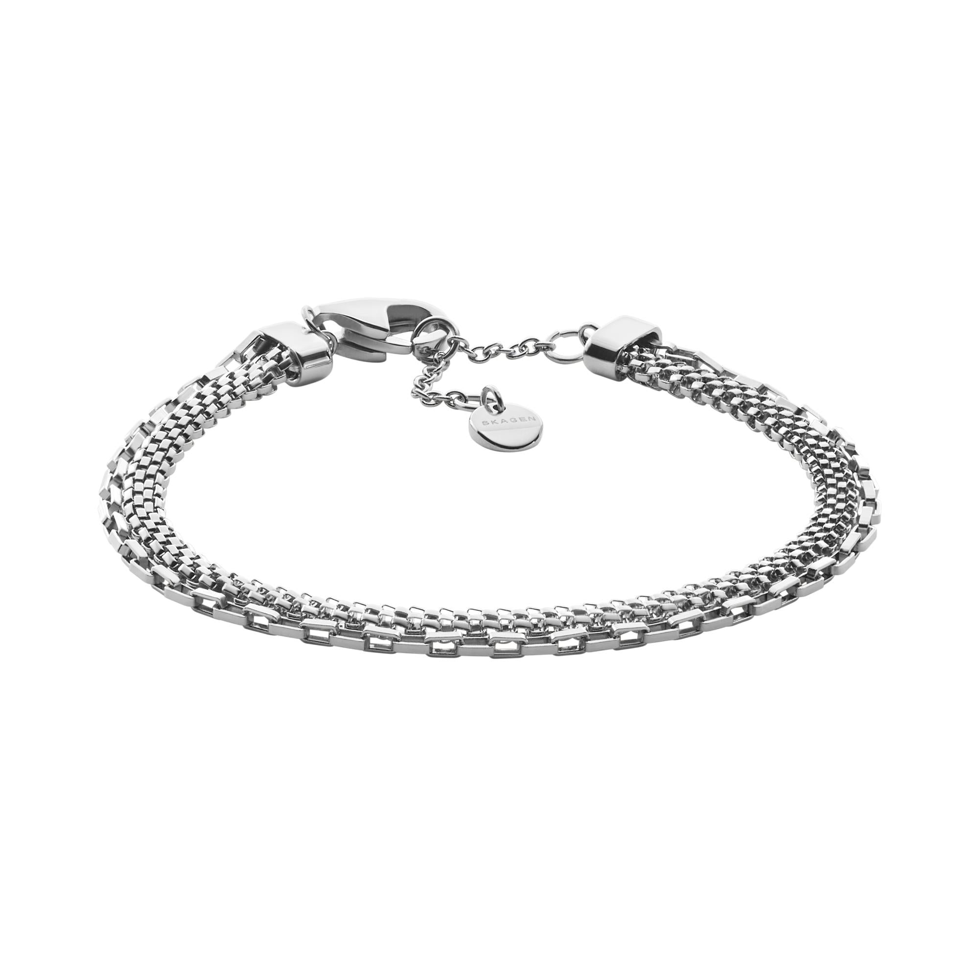 Skagen Tov Mesh Silver Stainless Steel Chain Men's Bracelet SKJM0235040
