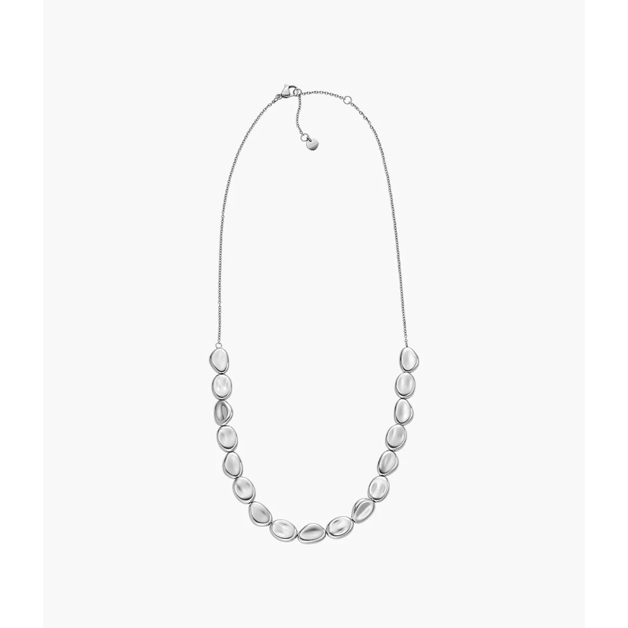Skagen Anja Pebble Silver Stainless Steel Beaded Women's Necklace SKJ1851040