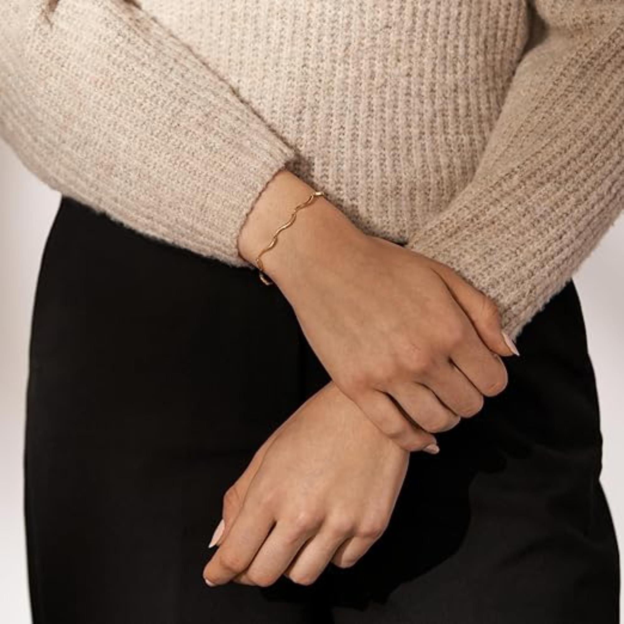 Skagen Kariana Waves Gold-Tone Chain Women's Bracelet SKJ1786710