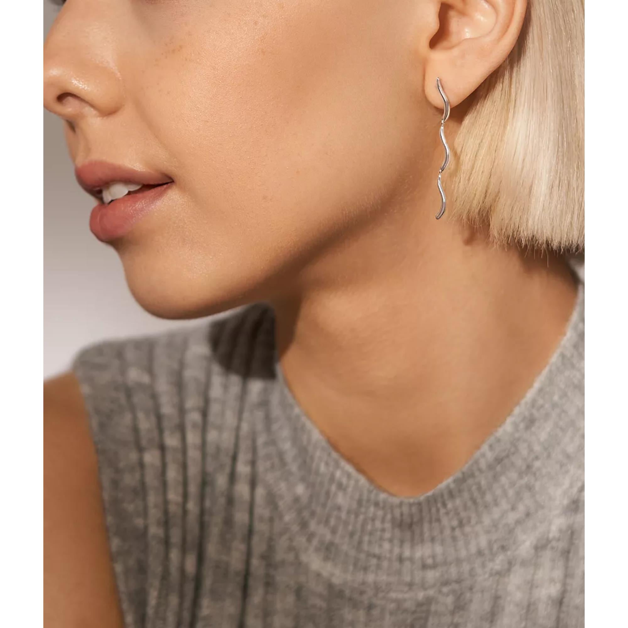 Skagen Kariana Waves Long Drop Women's Earrings SKJ1792040