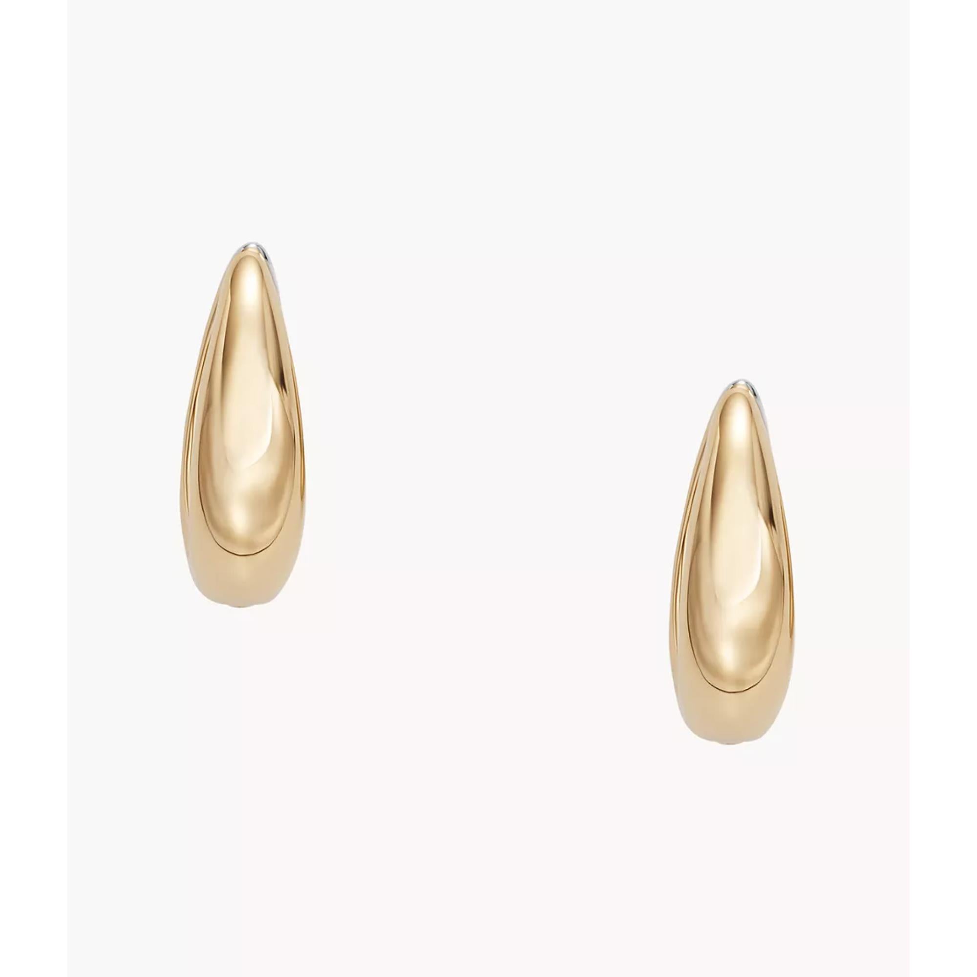 Skagen Linje Modern Two-Tone Stainless Steel Hoop Women's Earrings SKJ1819998