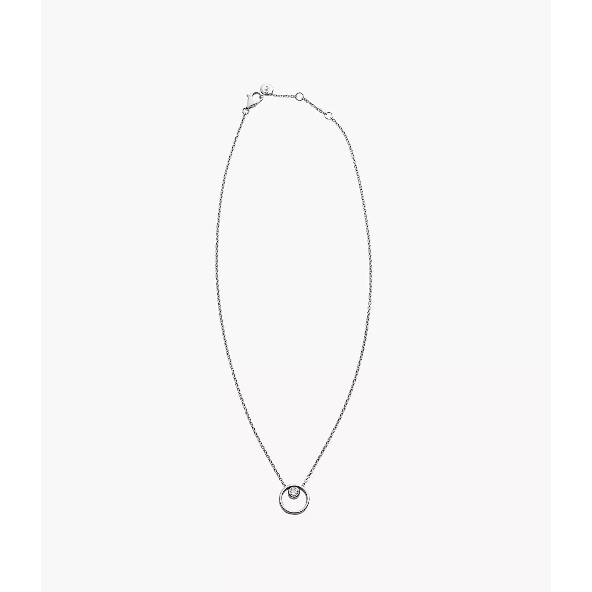 Skagen Linje Modern Silver-Tone Circle Women's Necklace SKJ0833040