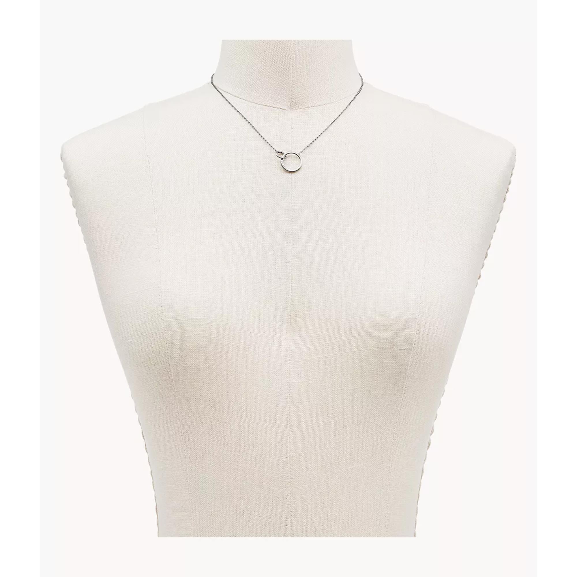 Skagen Kariana Silver-Tone Crystal Pendant Women's Necklace SKJ1053040