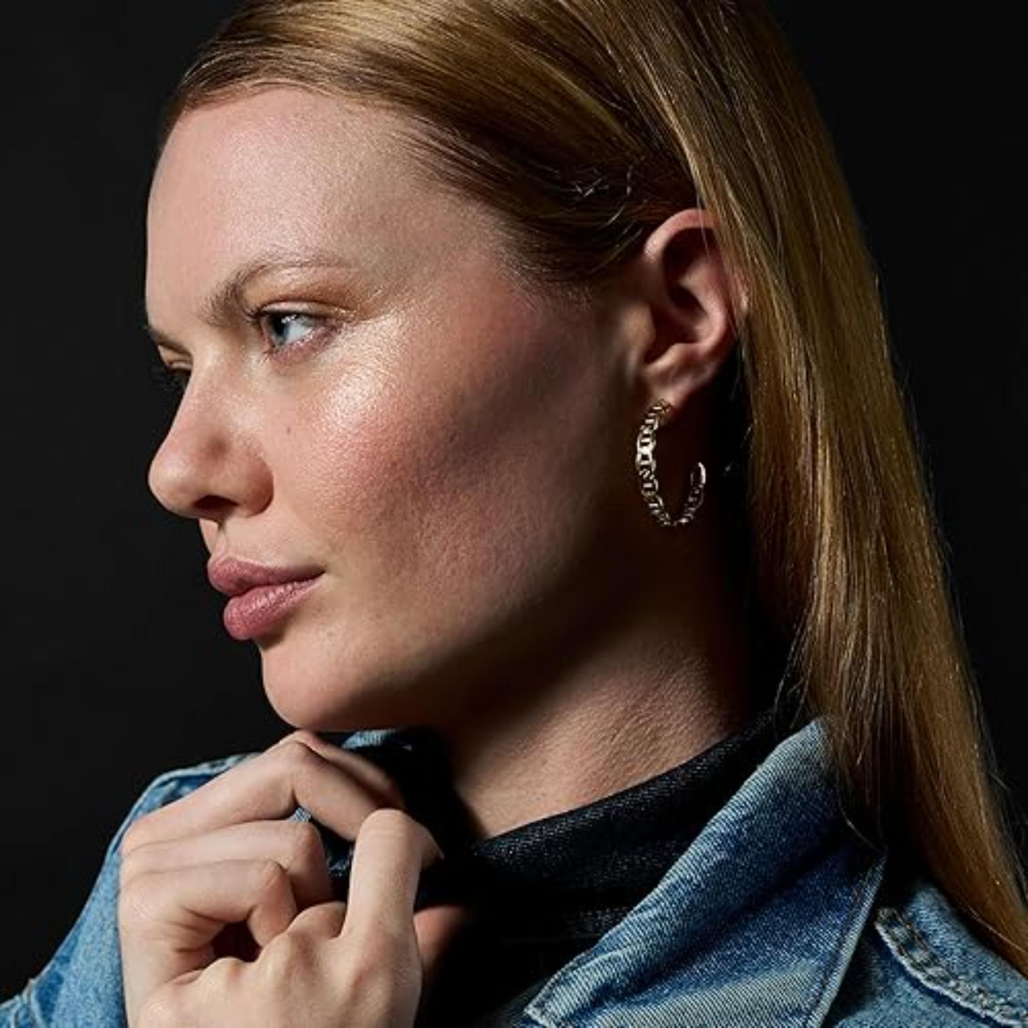 Fossil Heritage D-Link Gold-Tone Hoop Earrings JF04781710