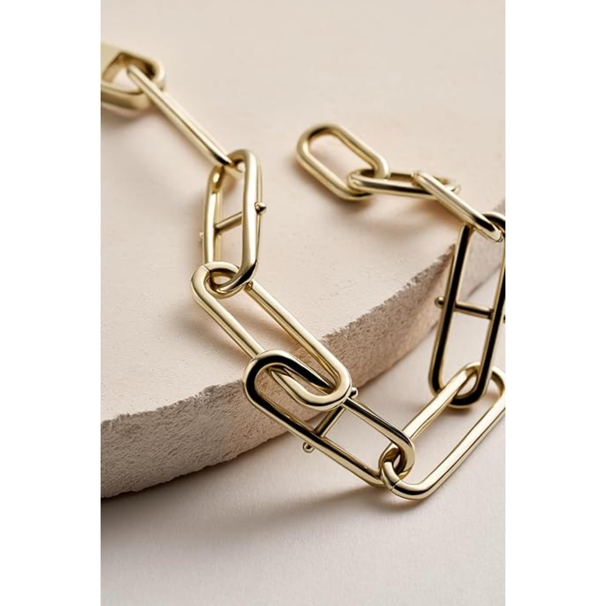 Fossil Heritage D-Link Gold-Tone Stainless Steel Chain Women's Necklace JF04102710