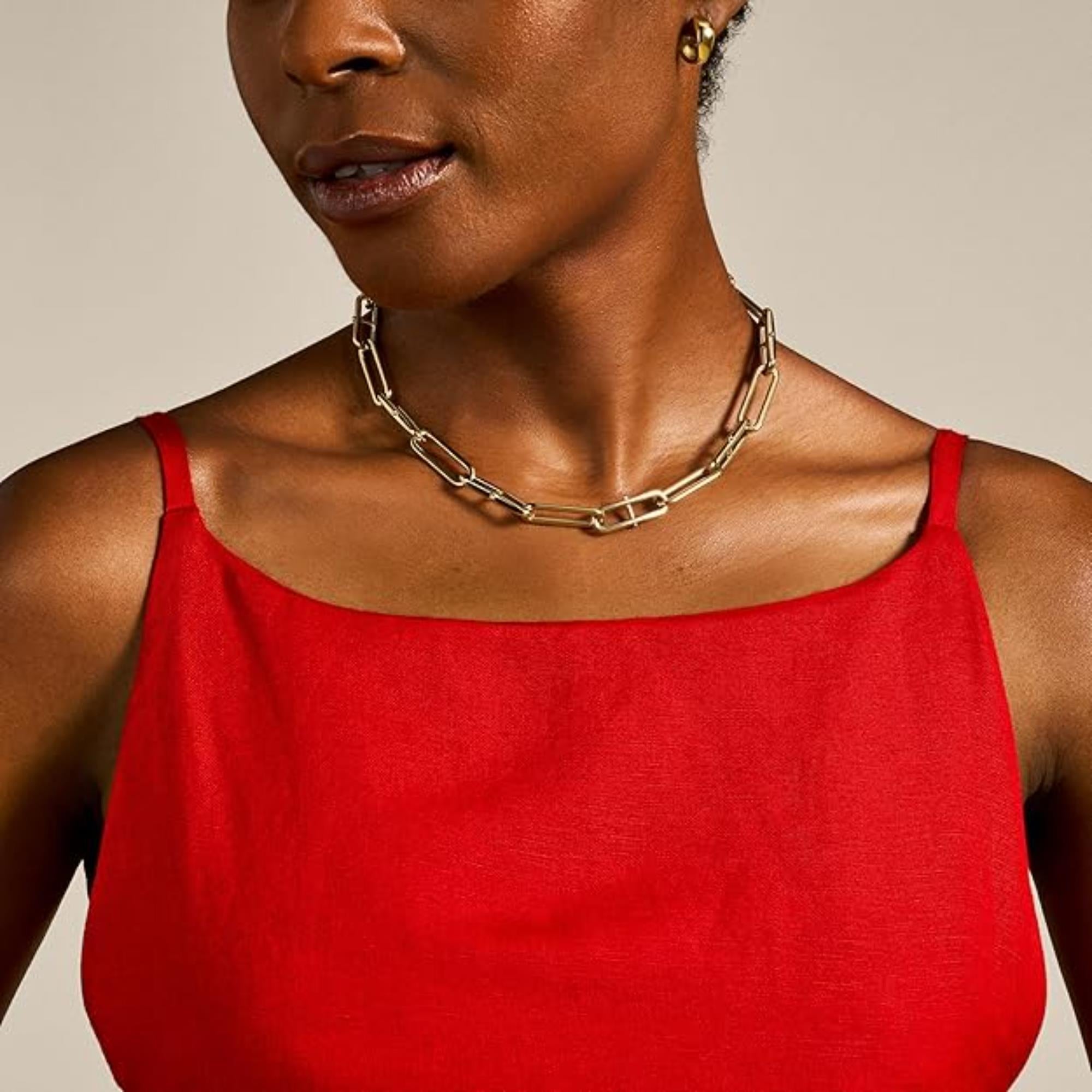 Fossil Heritage D-Link Gold-Tone Women's Necklace JF04102710