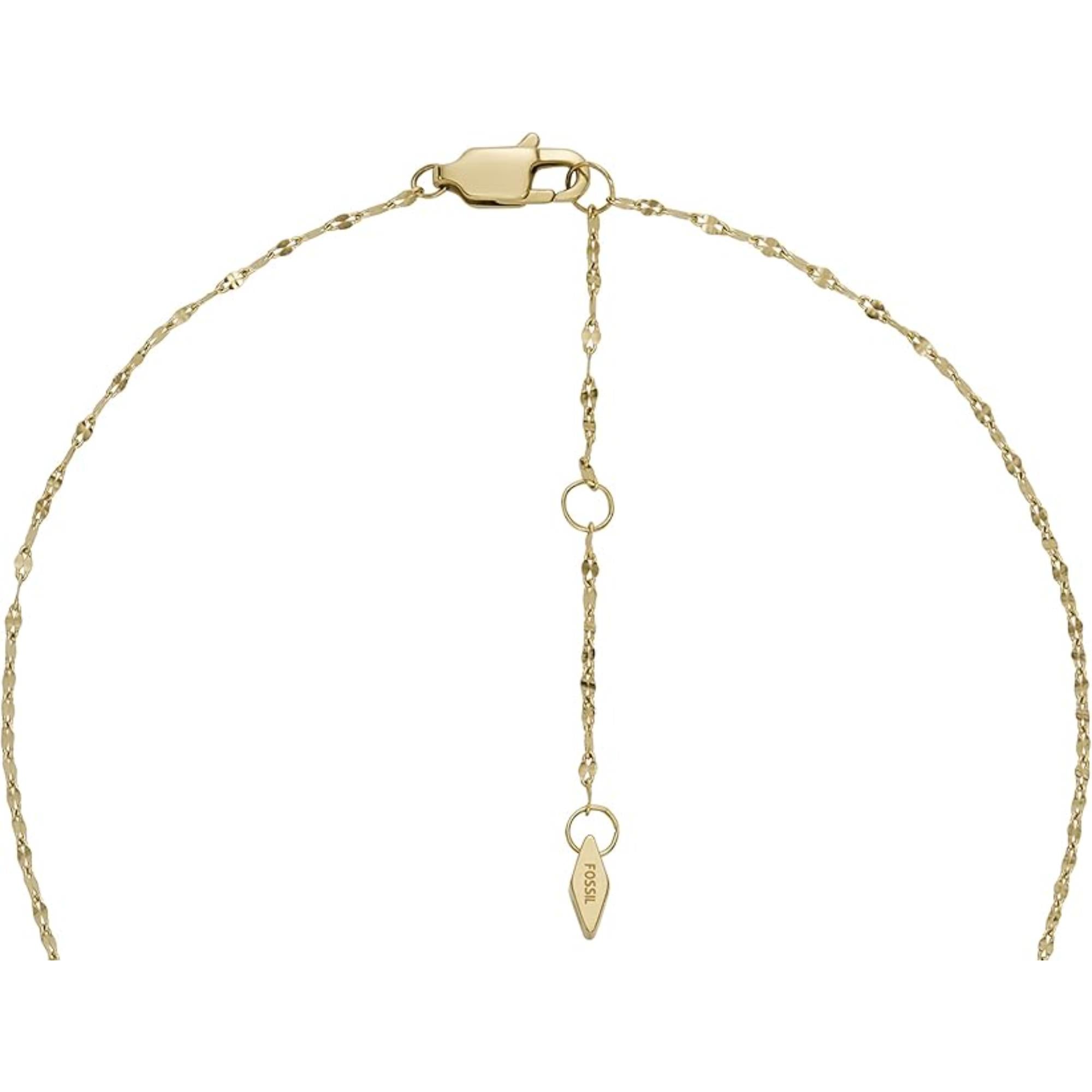 Fossil Heritage Locket Collection Gold-Tone Stainless Steel Chain Women's Necklace JF04426710