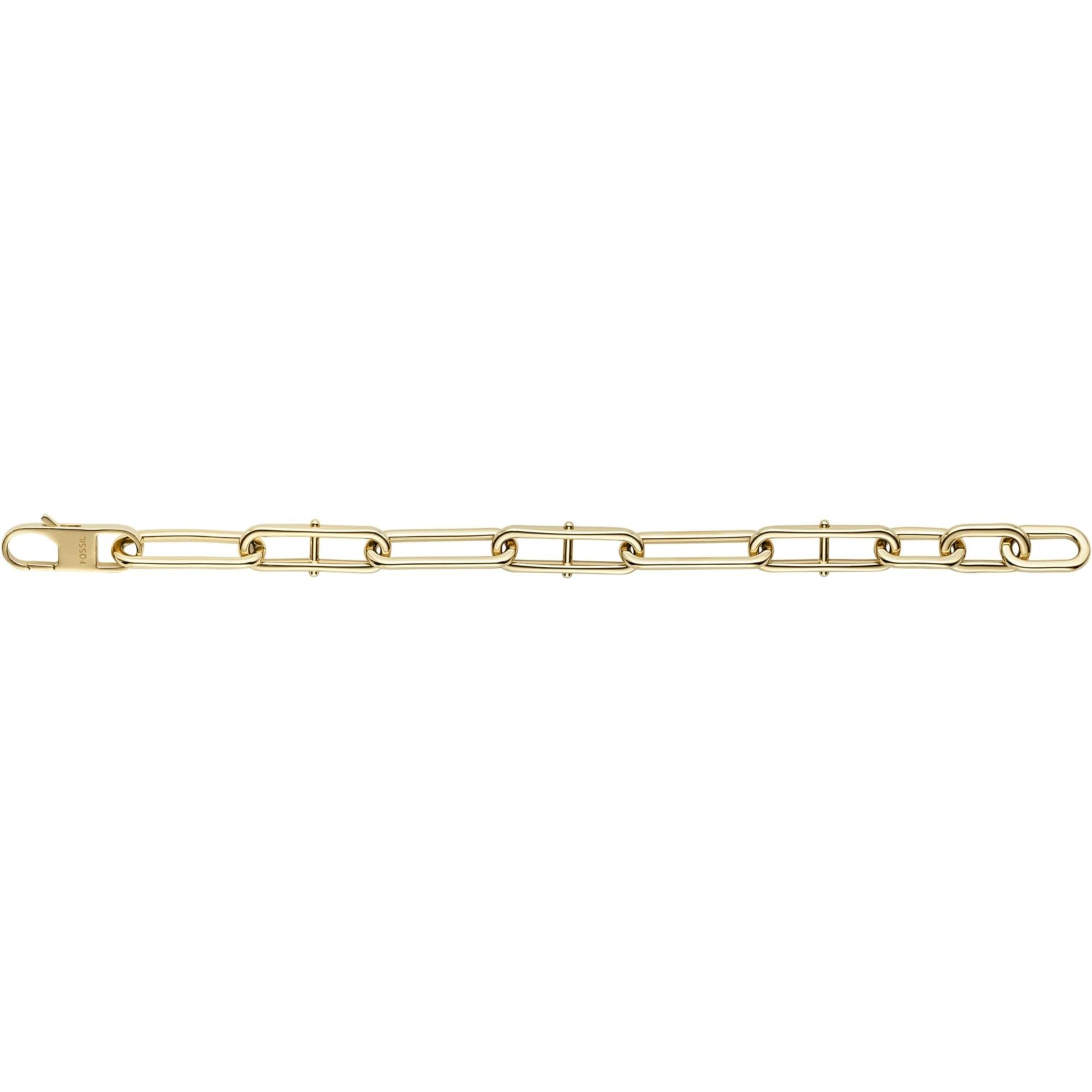 Fossil Heritage D-Link Gold-Tone Stainless Steel Chain Women's Bracelet JF04234710