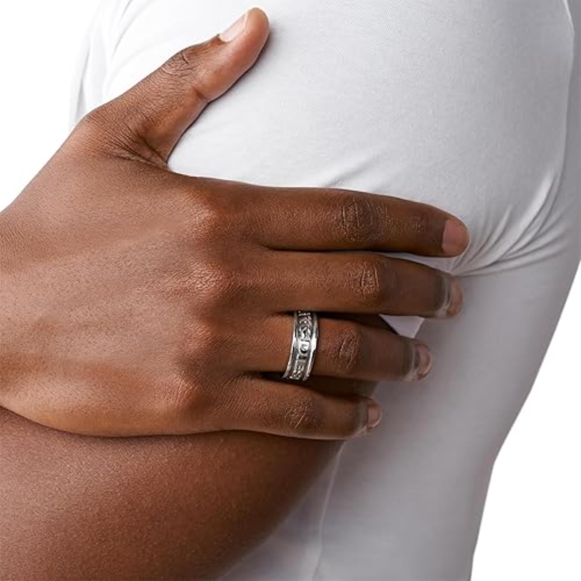 Diesel Steel Gunmetal Ring for Men DX1108060-10