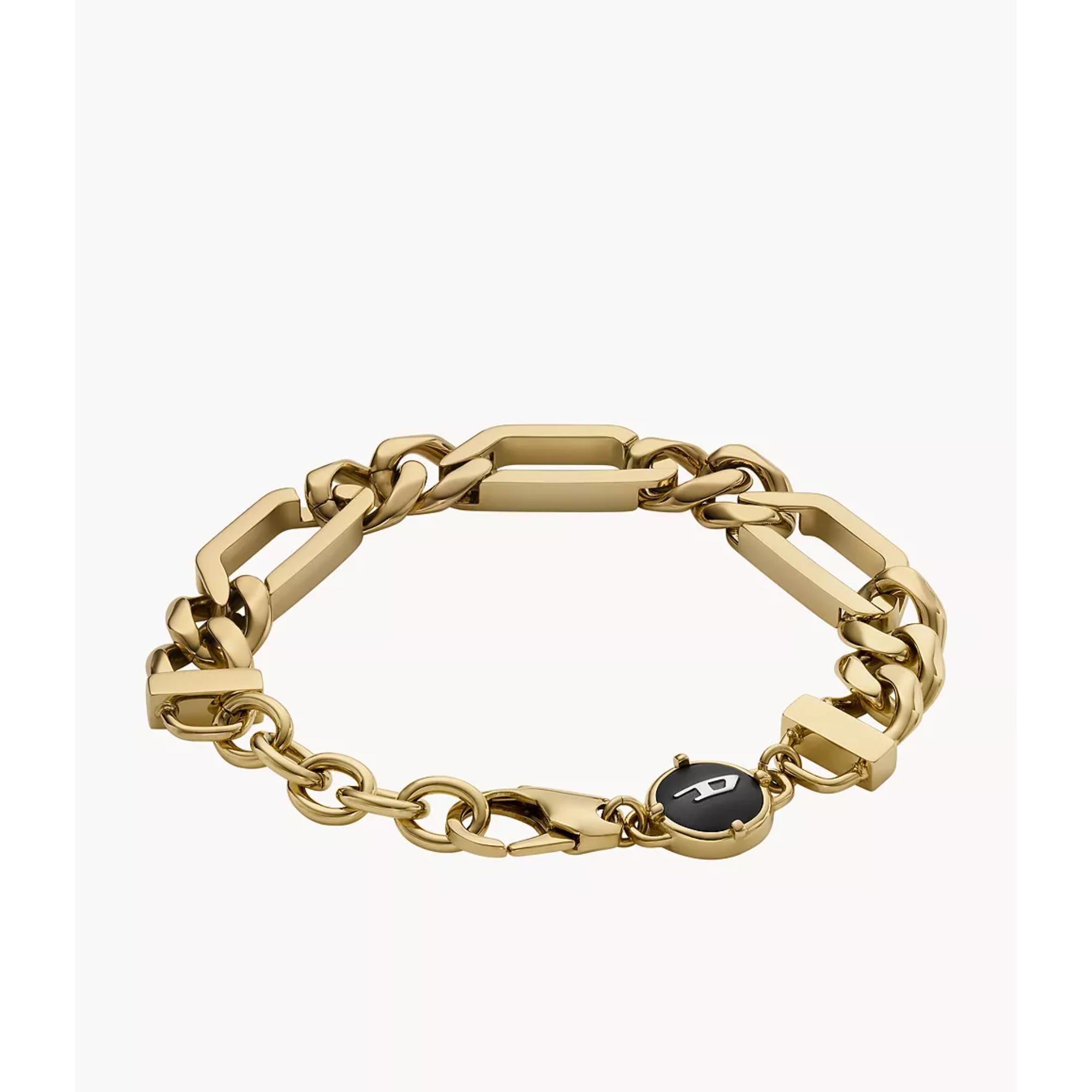 Diesel Gold-Tone Stainless Steel Chain Unisex Bracelet DX1471710