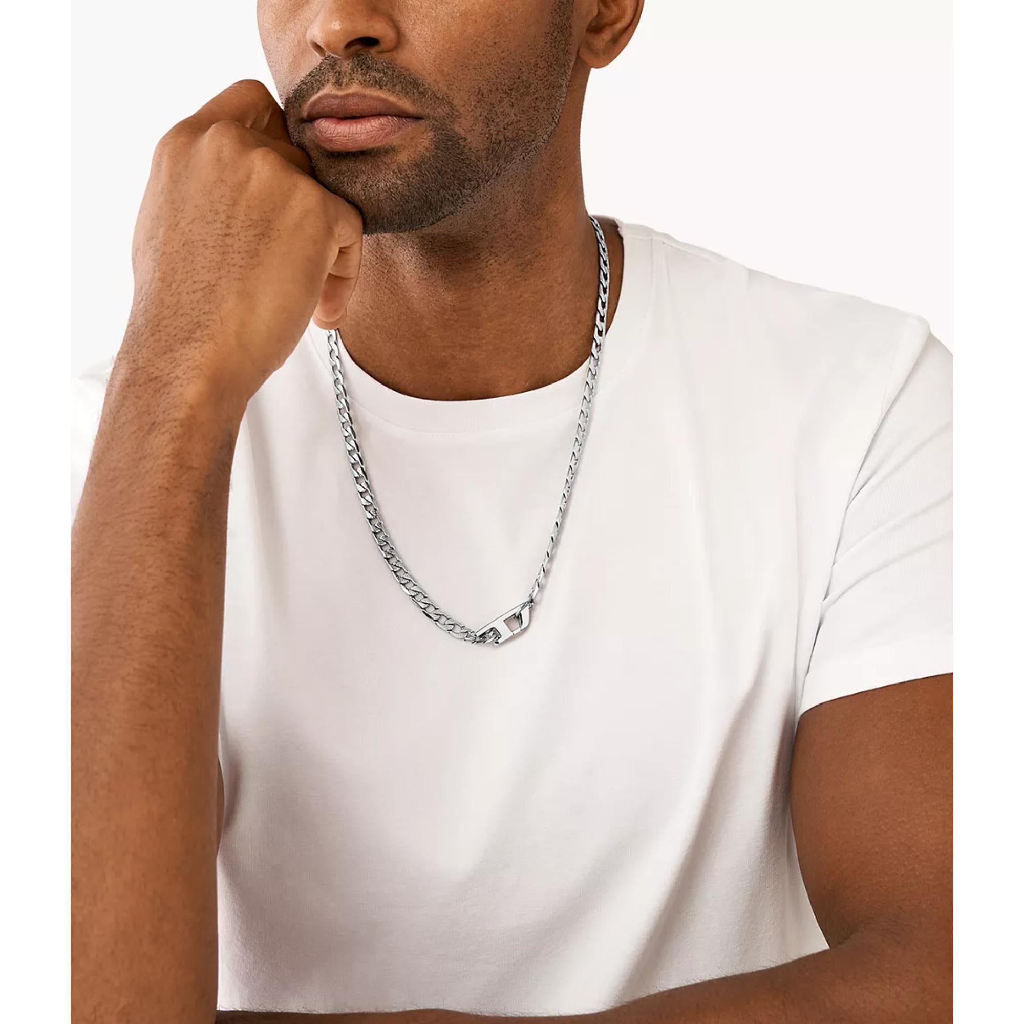 Diesel Stainless Steel Chain Unisex Necklace DX1497040