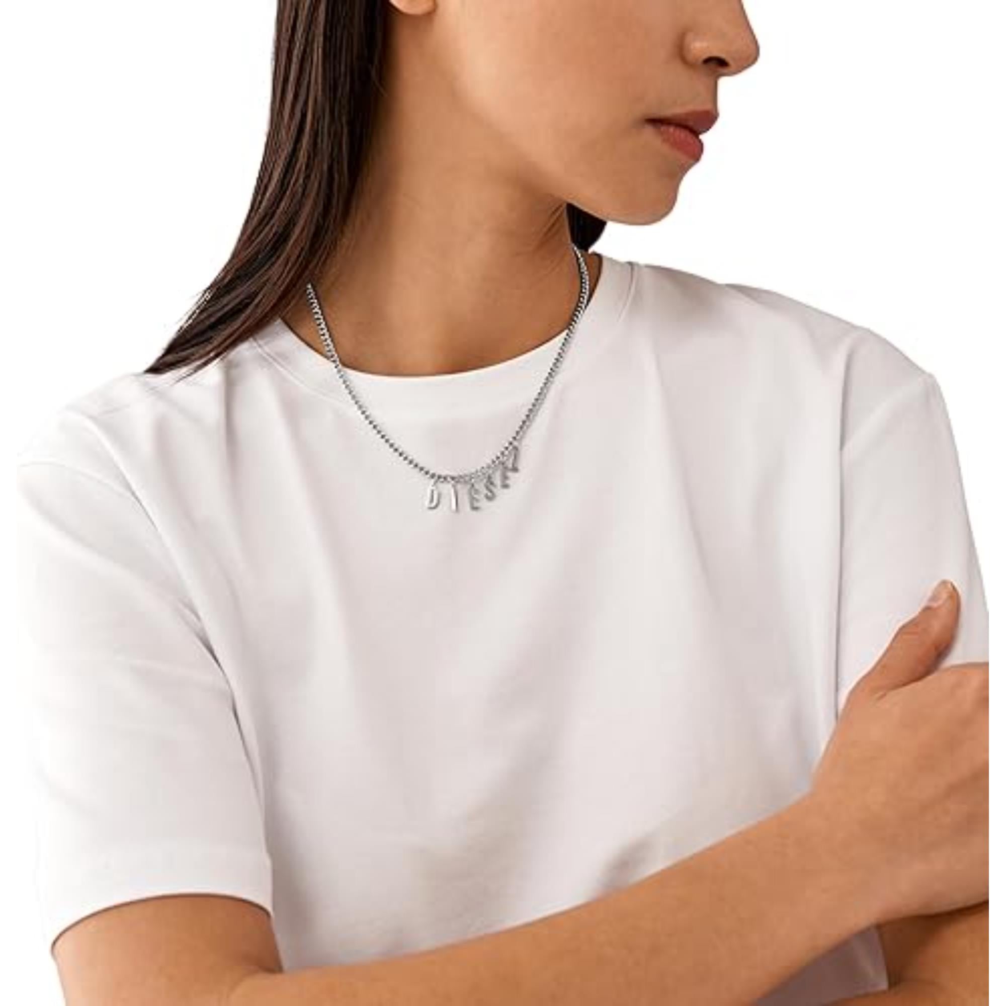 Diesel Stainless Steel Chain Unisex Necklace DX1494040