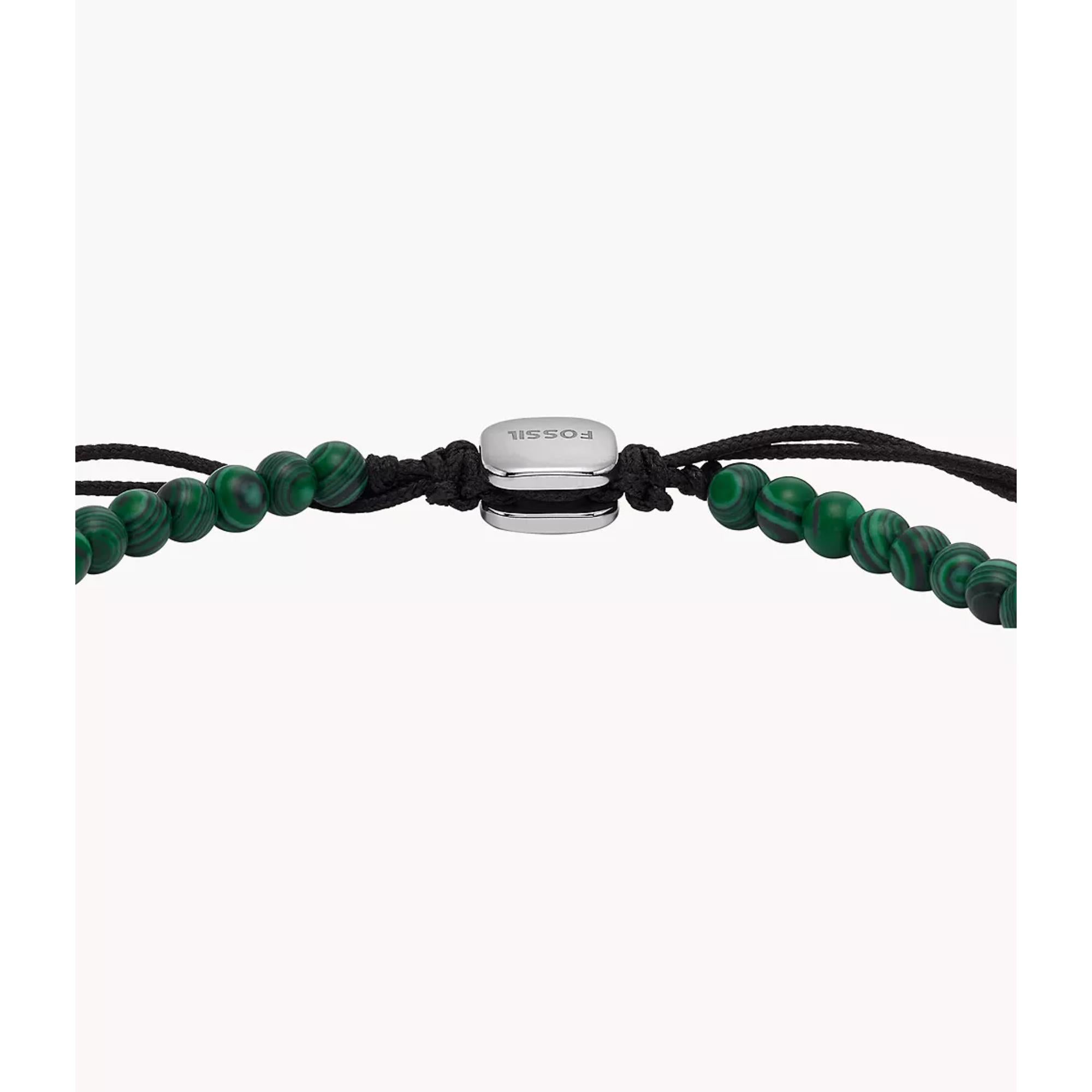 Fossil Reconstituted Malachite Beaded Men’s Bracelet JF04415040