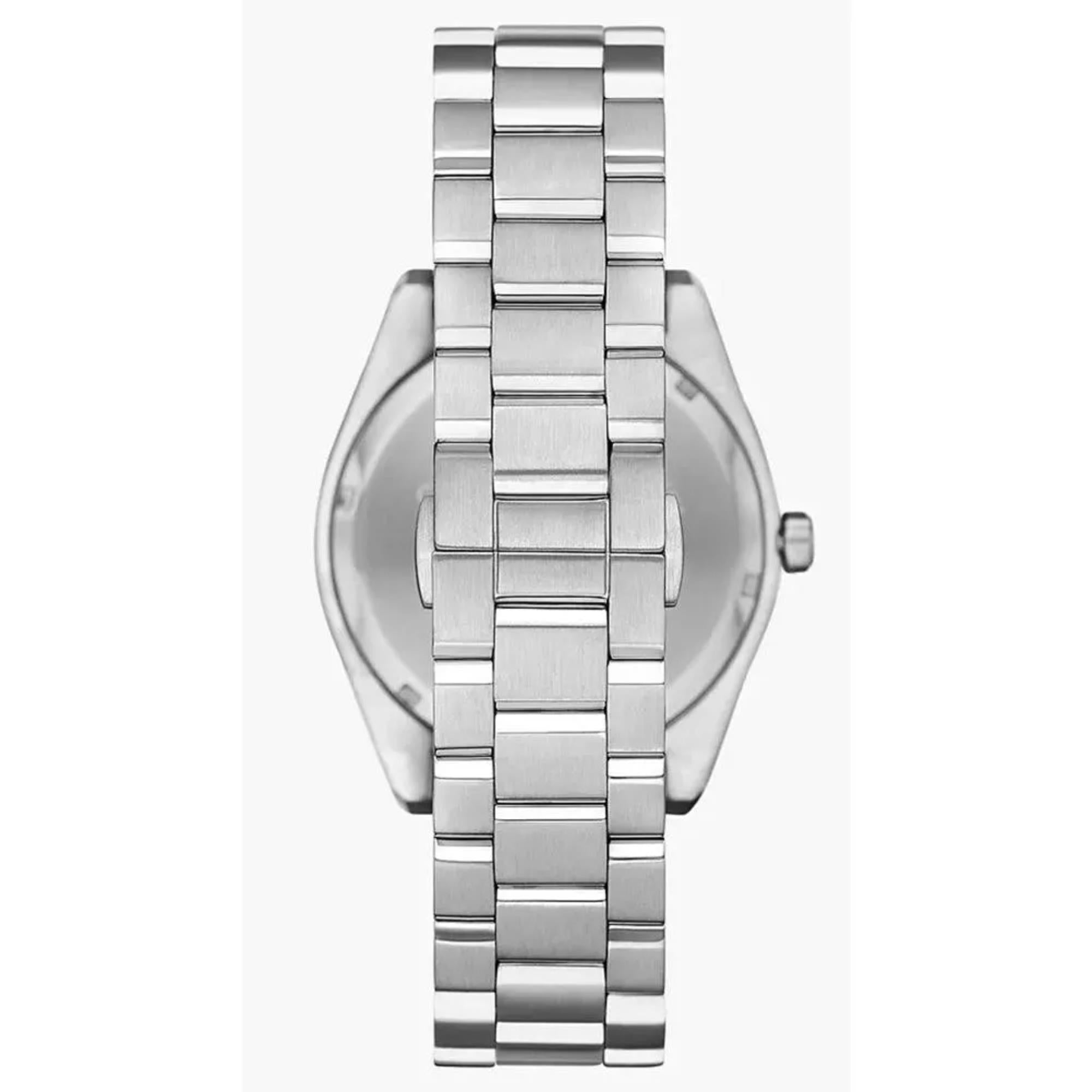 Emporio Armani Gianni T-Bar 41mm Black Dial Steel Mens Quartz Watch AR11622