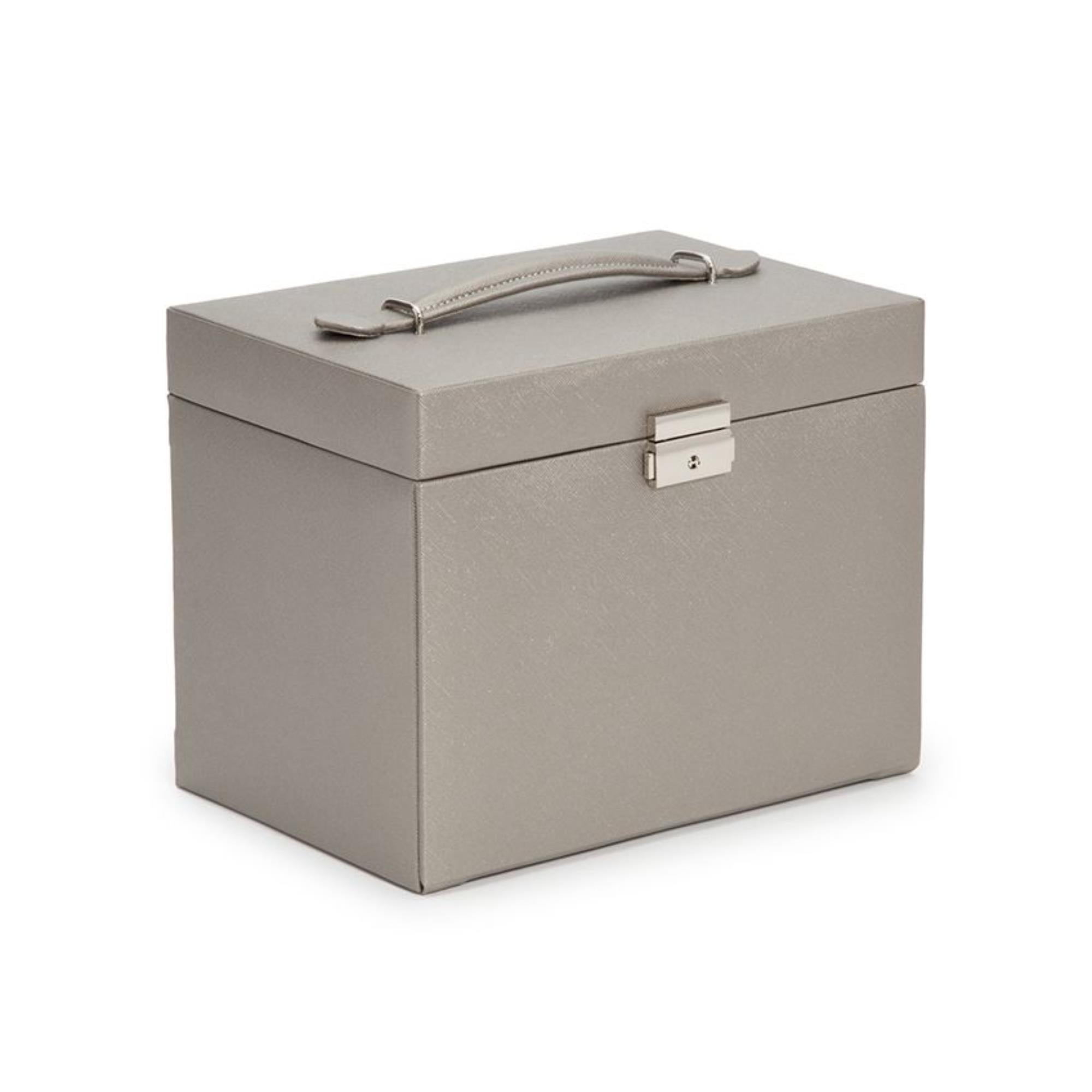 WOLF Heritage Medium Jewelry Box Tan Leather 280134