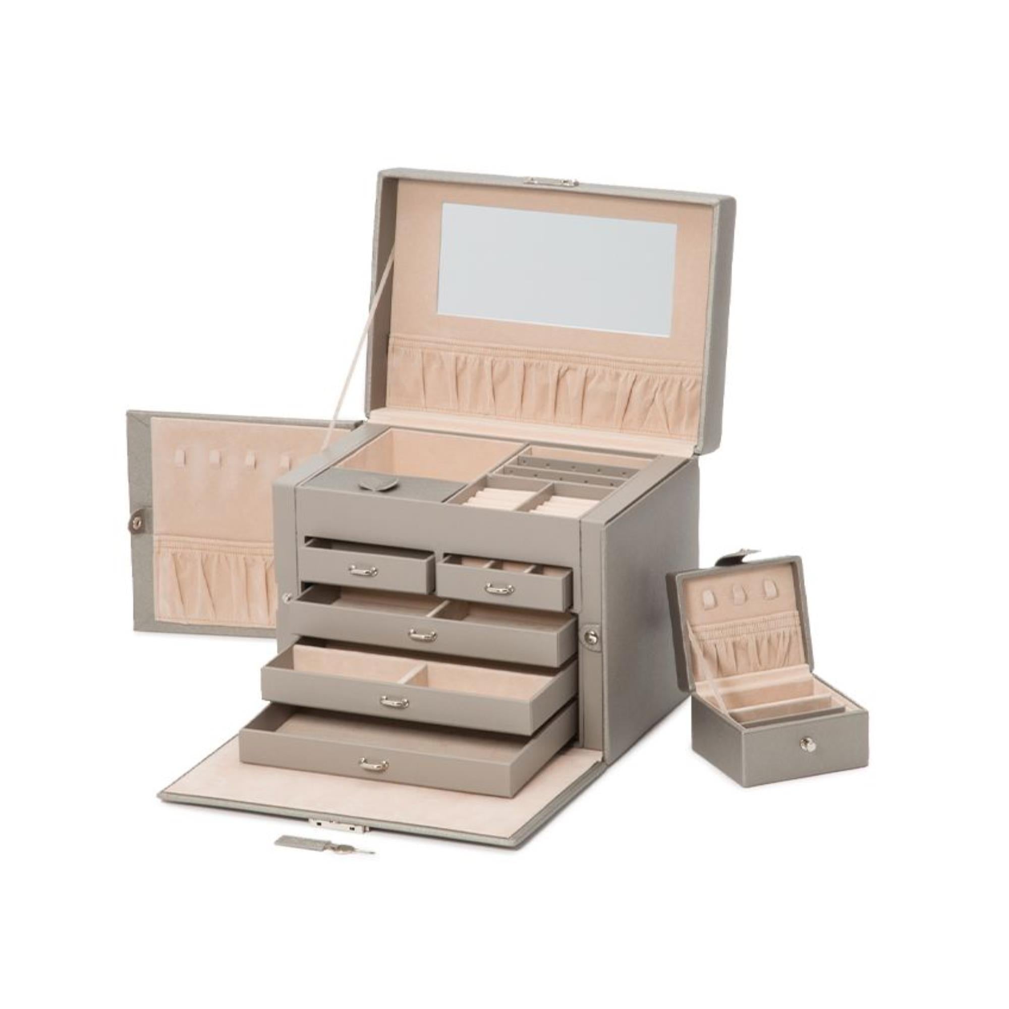 WOLF Heritage Medium Jewelry Box Tan Leather 280134
