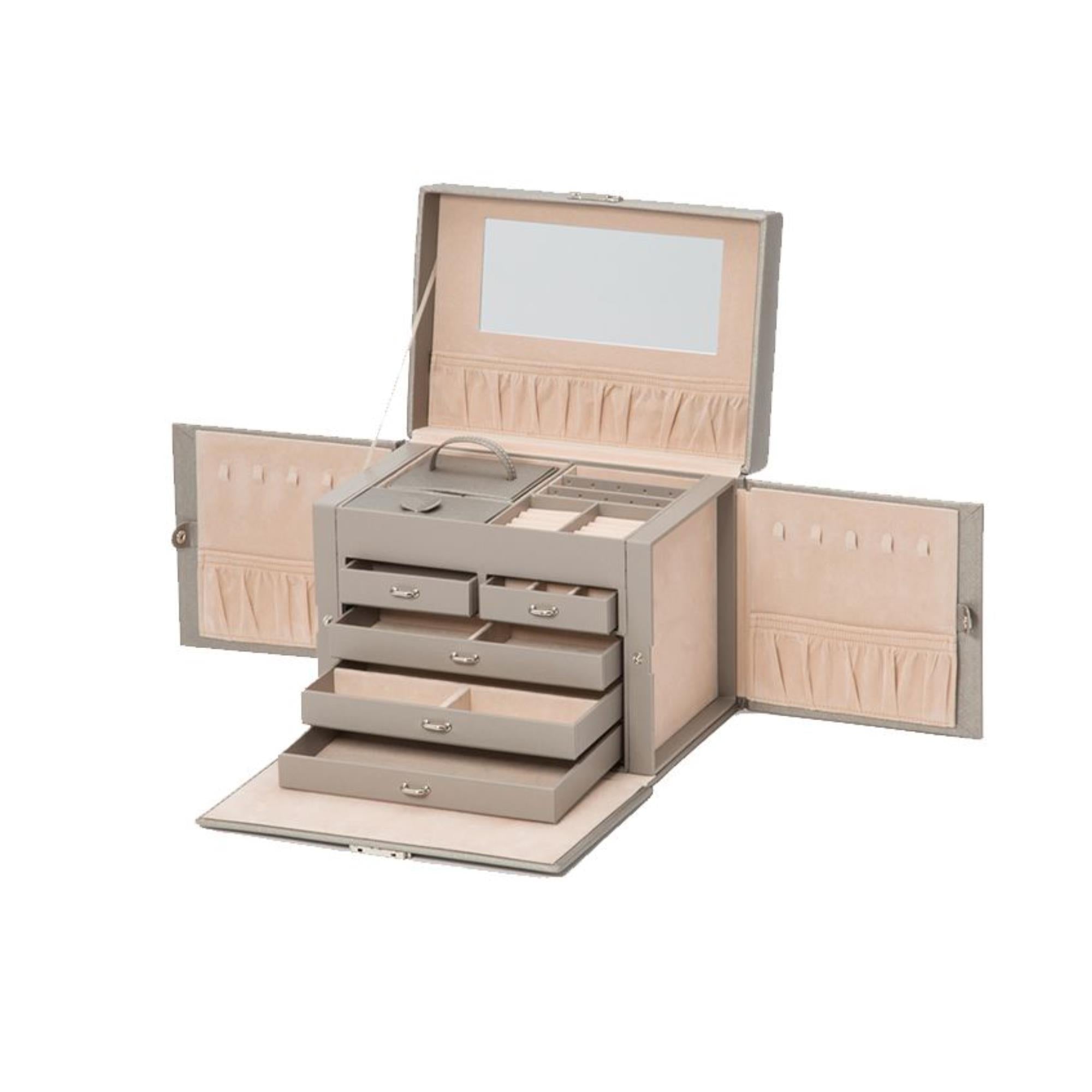 WOLF Heritage Medium Jewelry Box Tan Leather 280134