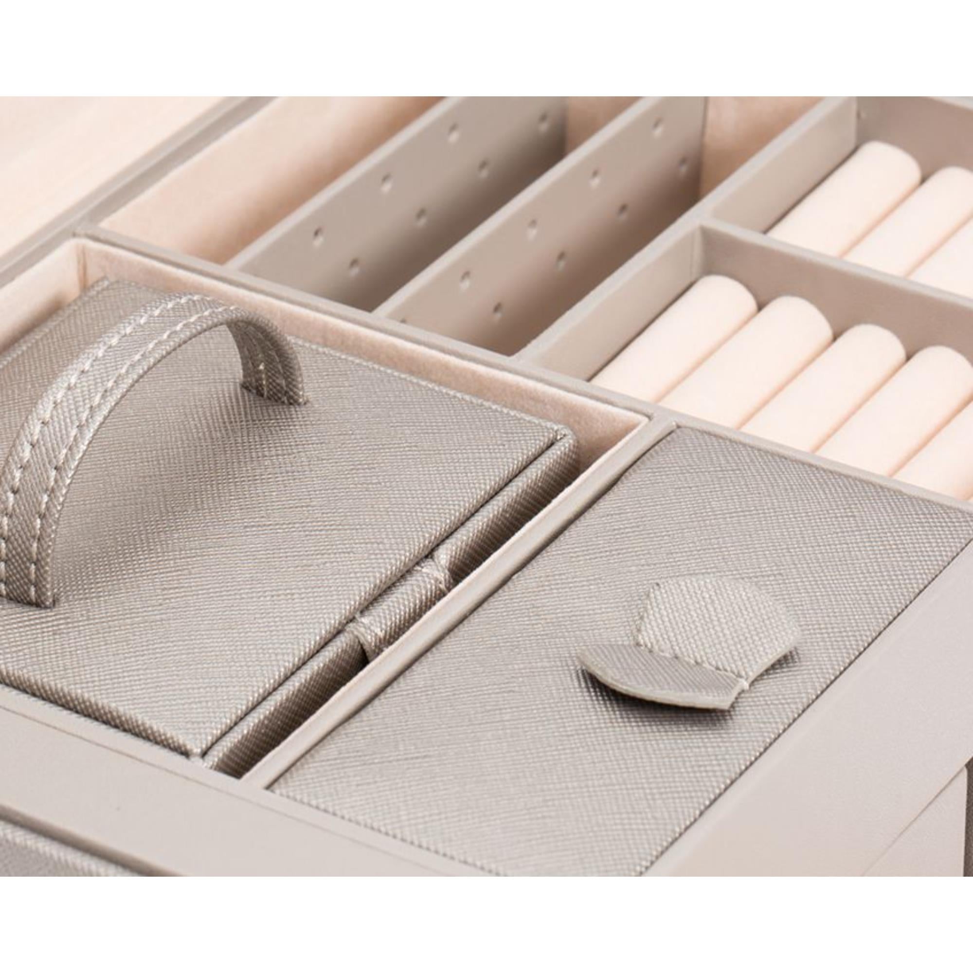 WOLF Heritage Medium Jewelry Box Tan Leather 280134