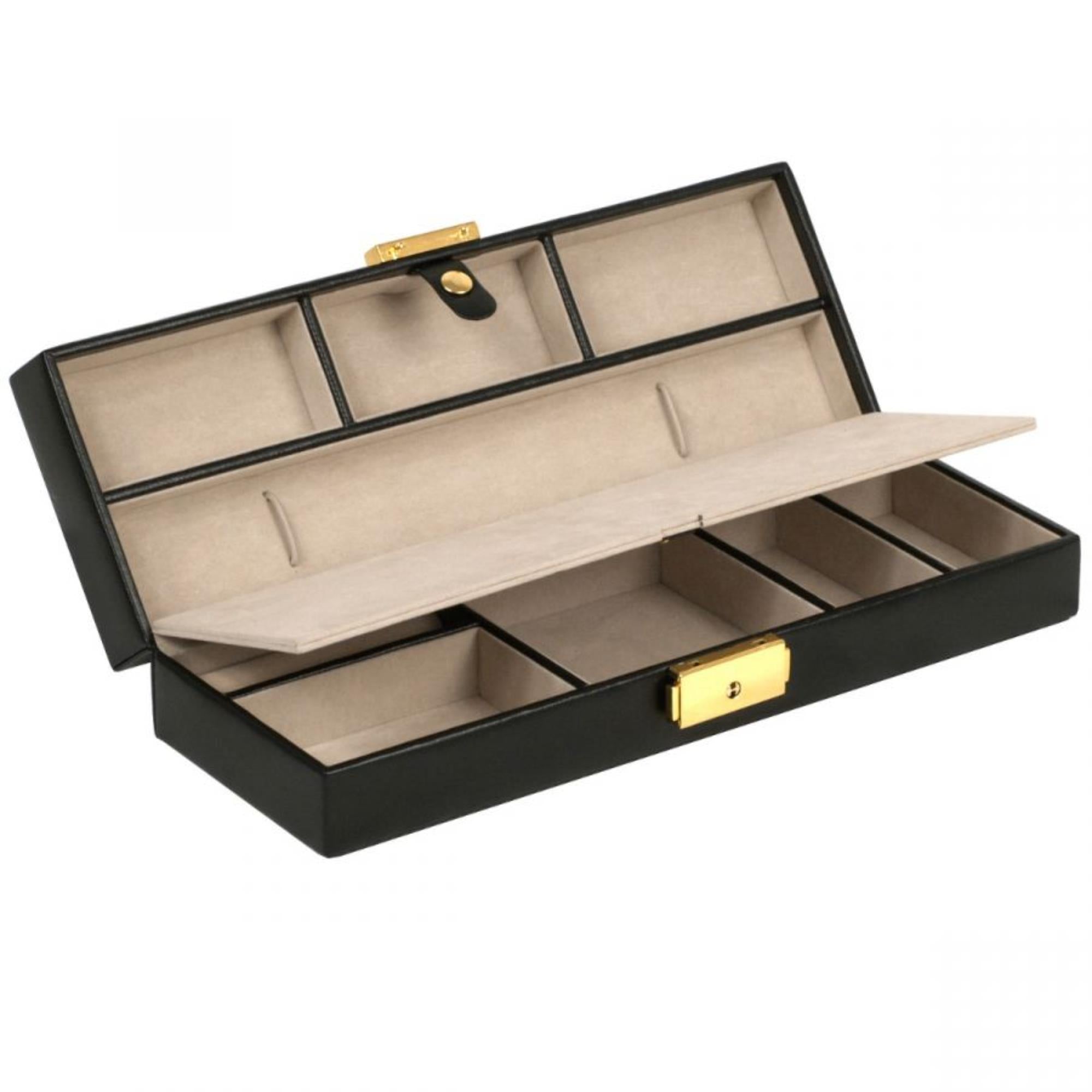 WOLF Heritage Safe Deposit Black Leather 280302