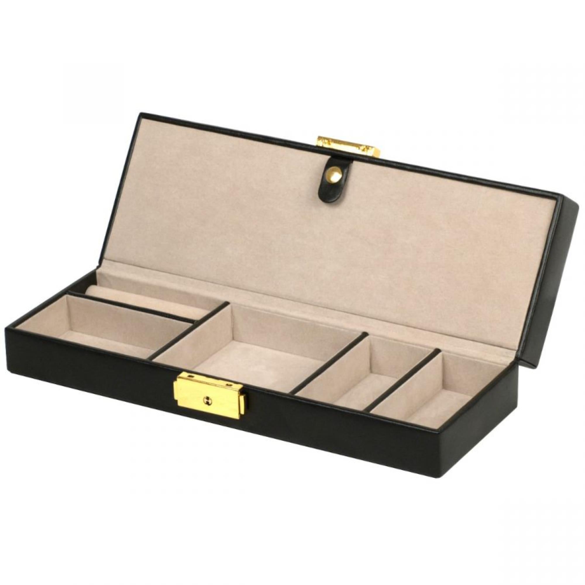 WOLF Heritage Safe Deposit Black Leather 280302
