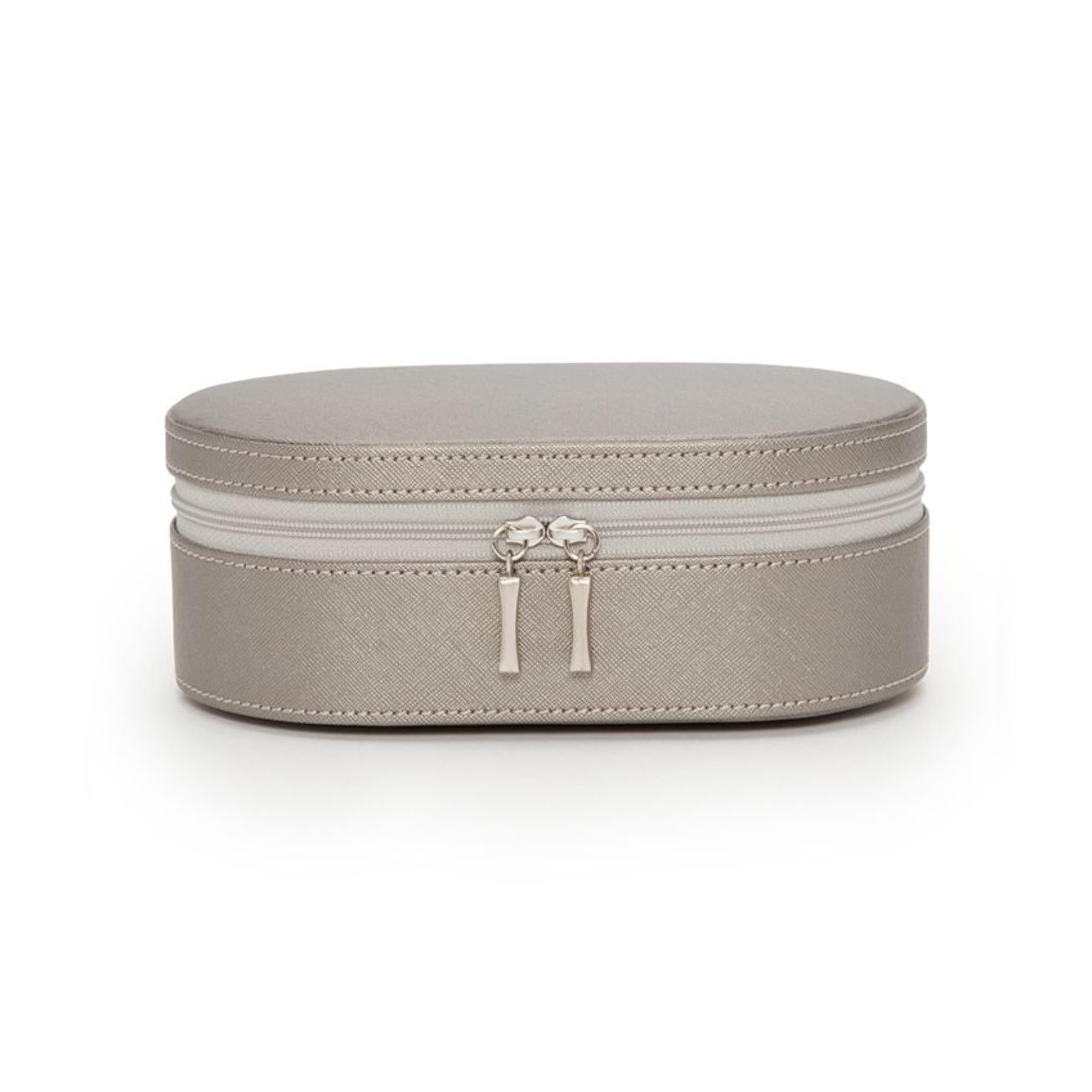 WOLF Heritage Oval Zip Case Tan Leather 280634
