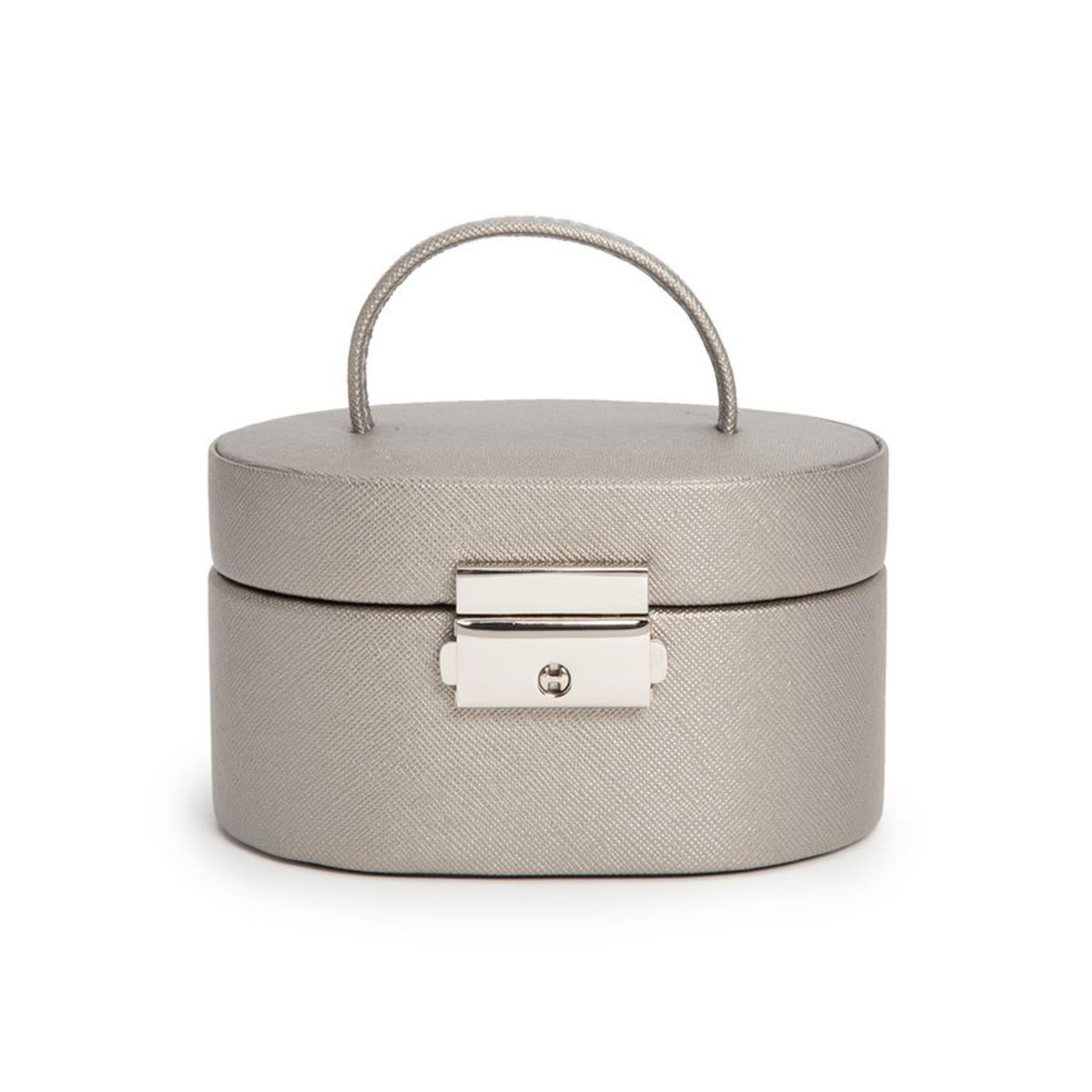 WOLF Heritage Mini Oval Box Tan Leather 281434