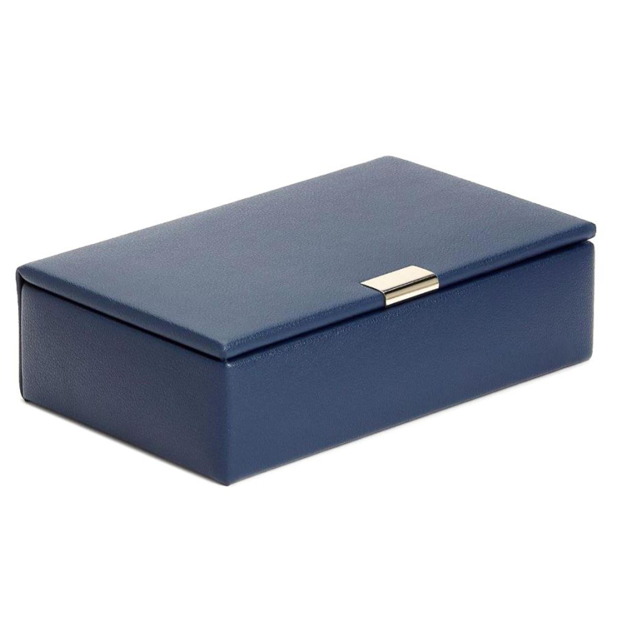 WOLF Heritage 8-Piece Cufflink Box Navy Leather 290217