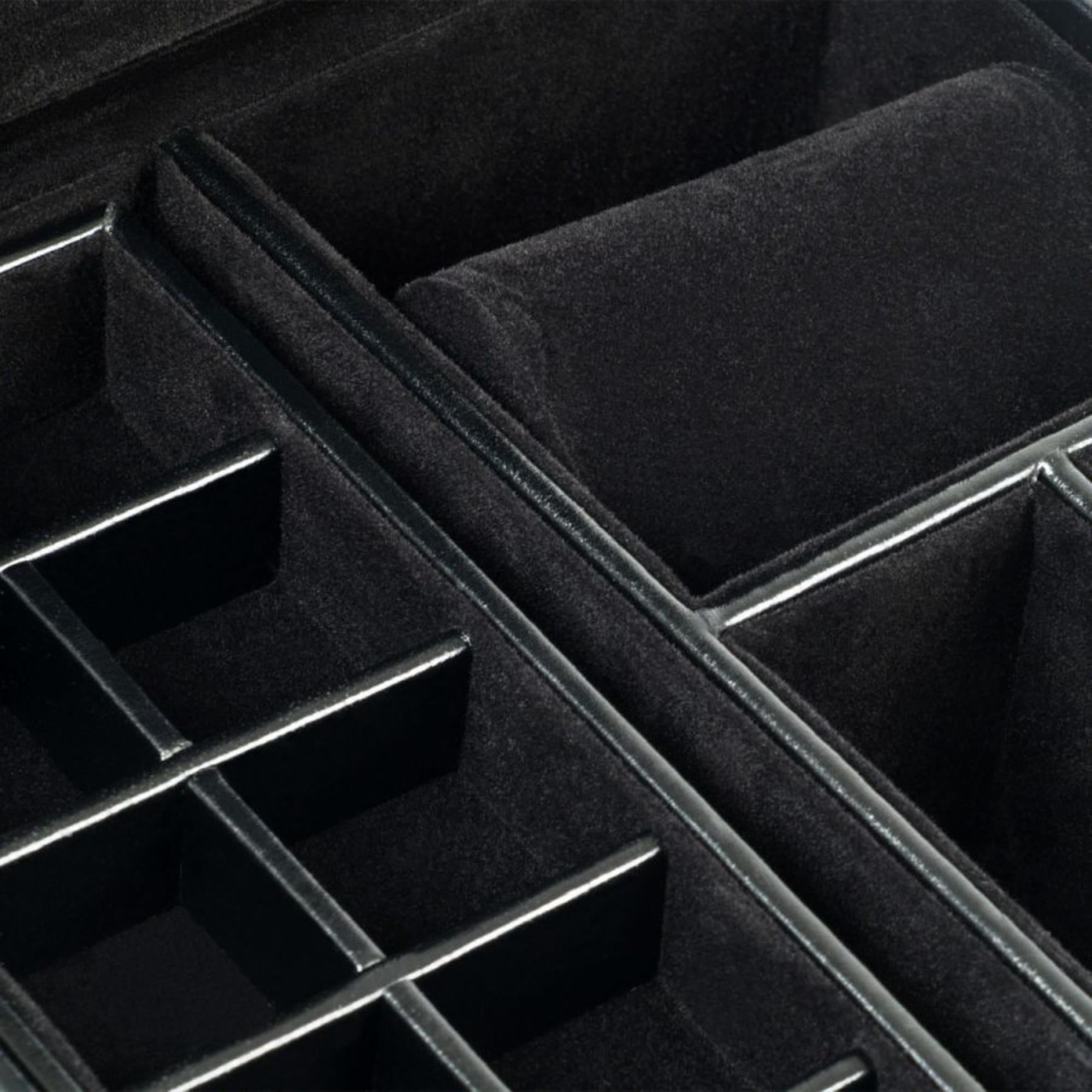 WOLF Heritage Large Valet Case Black Leather 290702