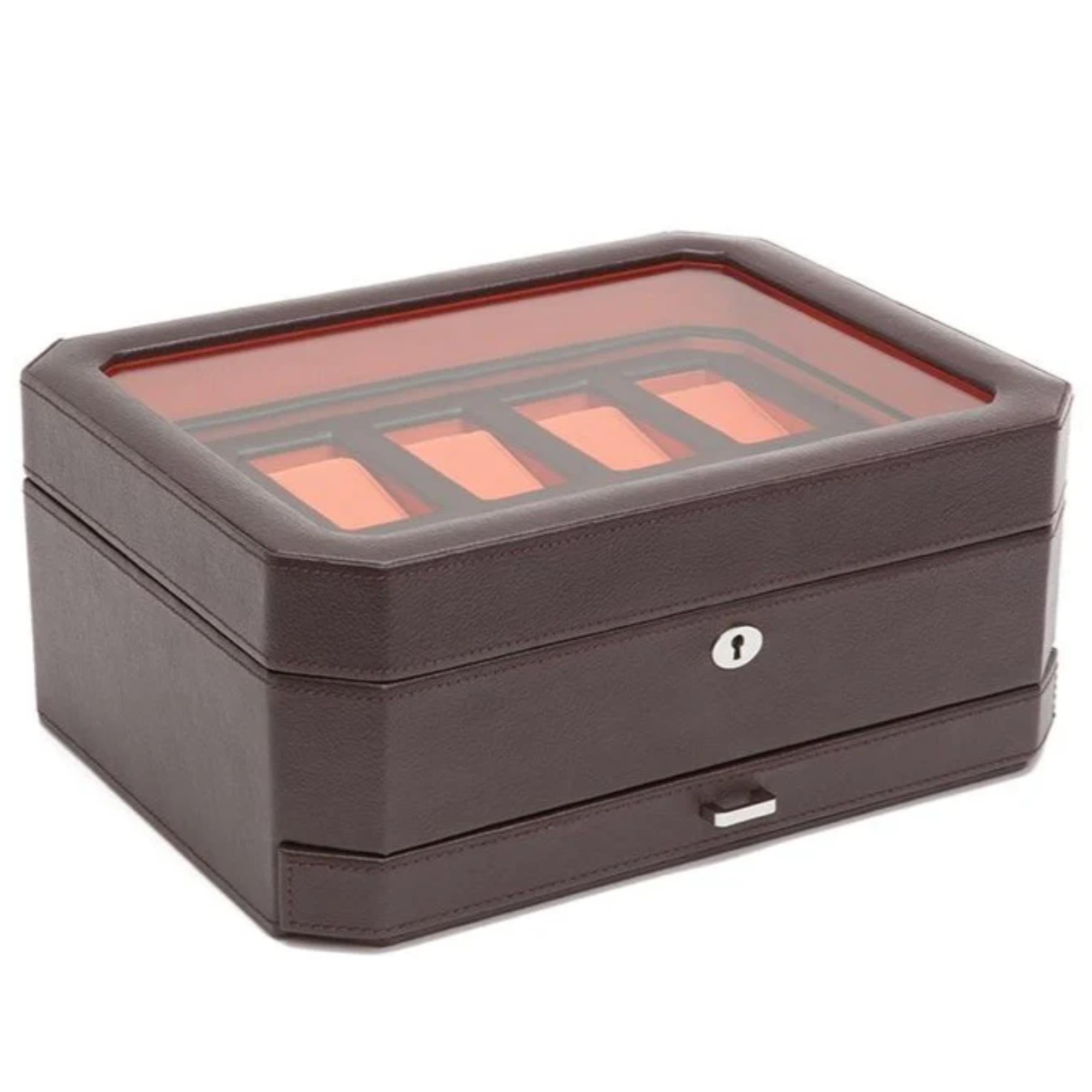 WOLF Windsor 10-Unit Watch Box with Storage 458606