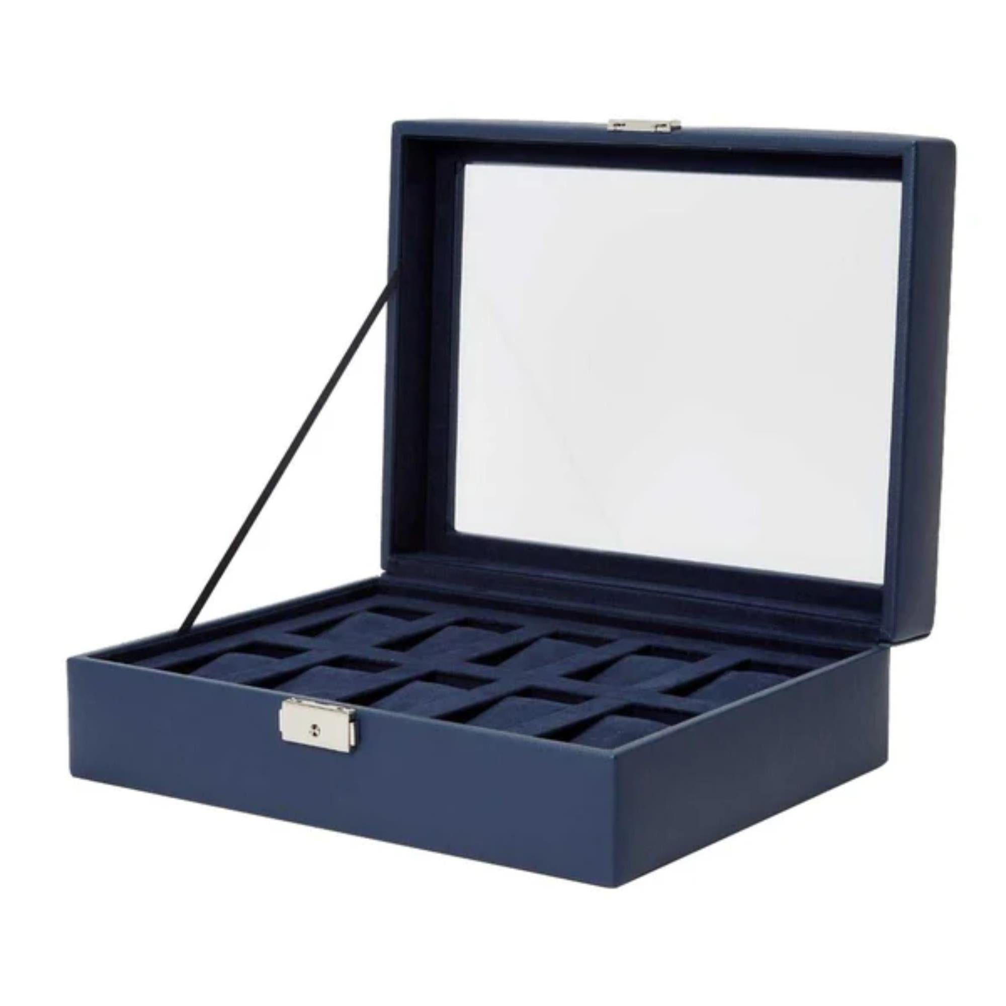 WOLF Heritage 10-Piece Watch Box Navy 995217