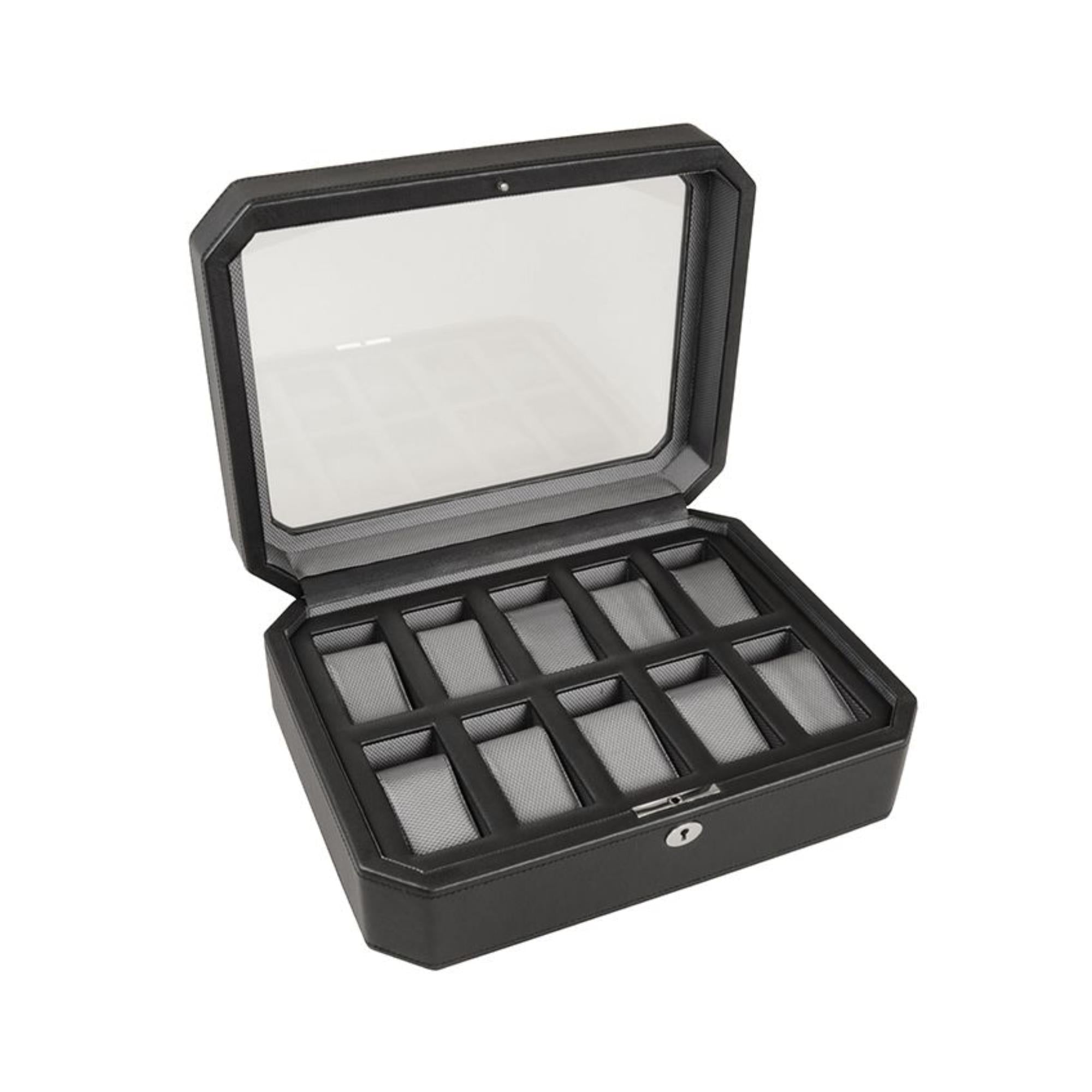 WOLF Windsor 10 Piece Watch Box with Cover 4584029