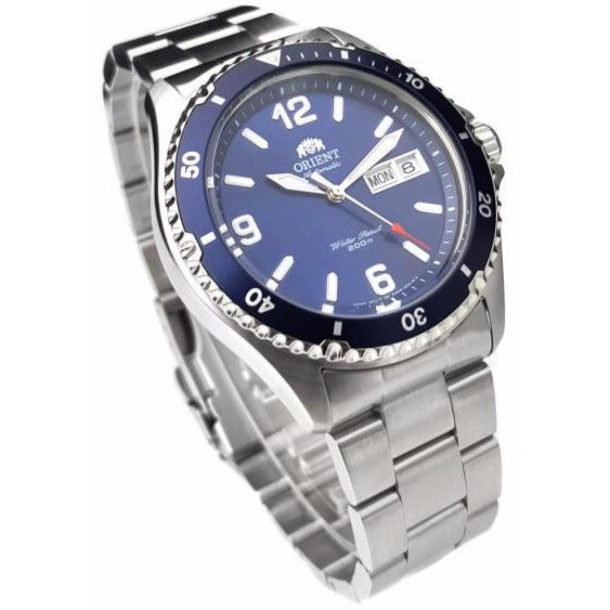 Orient Mako II Automatic Blue Dial Stainless Steel Bracelet Men’s Dive Watch TAA02002D9
