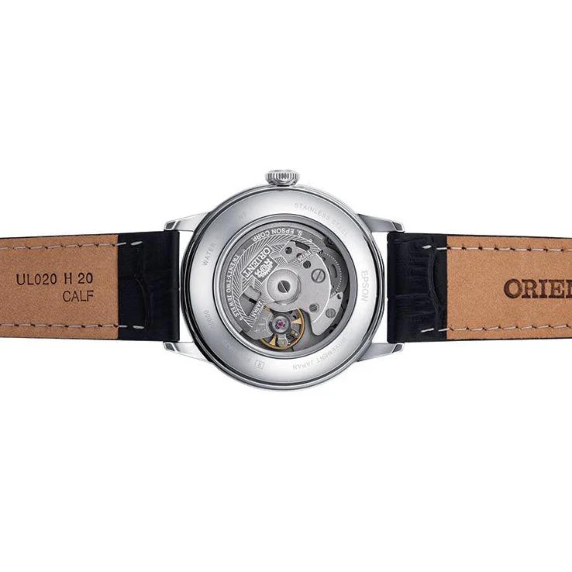 Orient Bambino Mechanical Black Dial Black Leather Strap Unisex Watch RA-AC0M02B30B