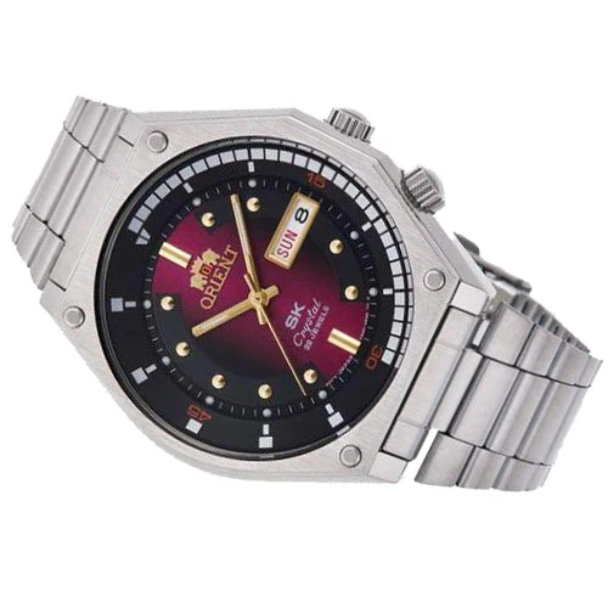 Orient Classic Revival Super King Diver Red Dial Steel Strap Men's Watch RA-AA0B02R39B