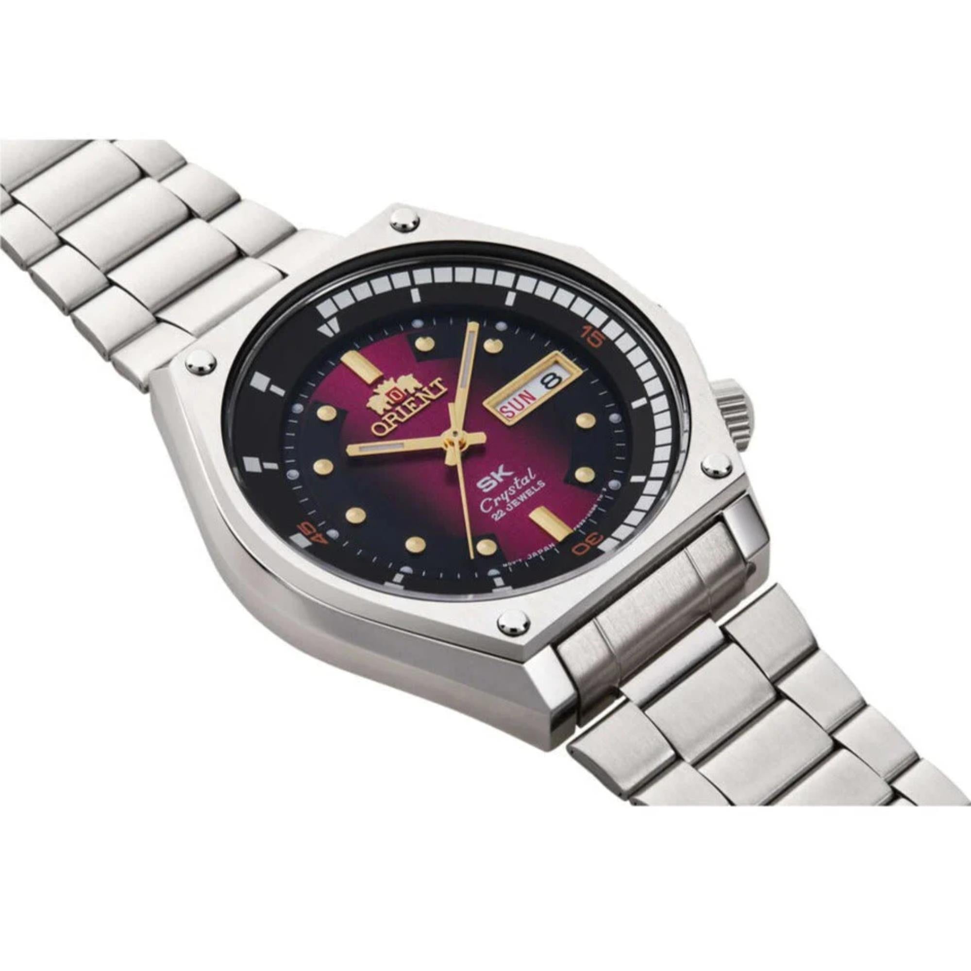 Orient Neo-70’s Red Dial Stainless Steel Mechanical Men’s Watch RA-AA0B02R39B