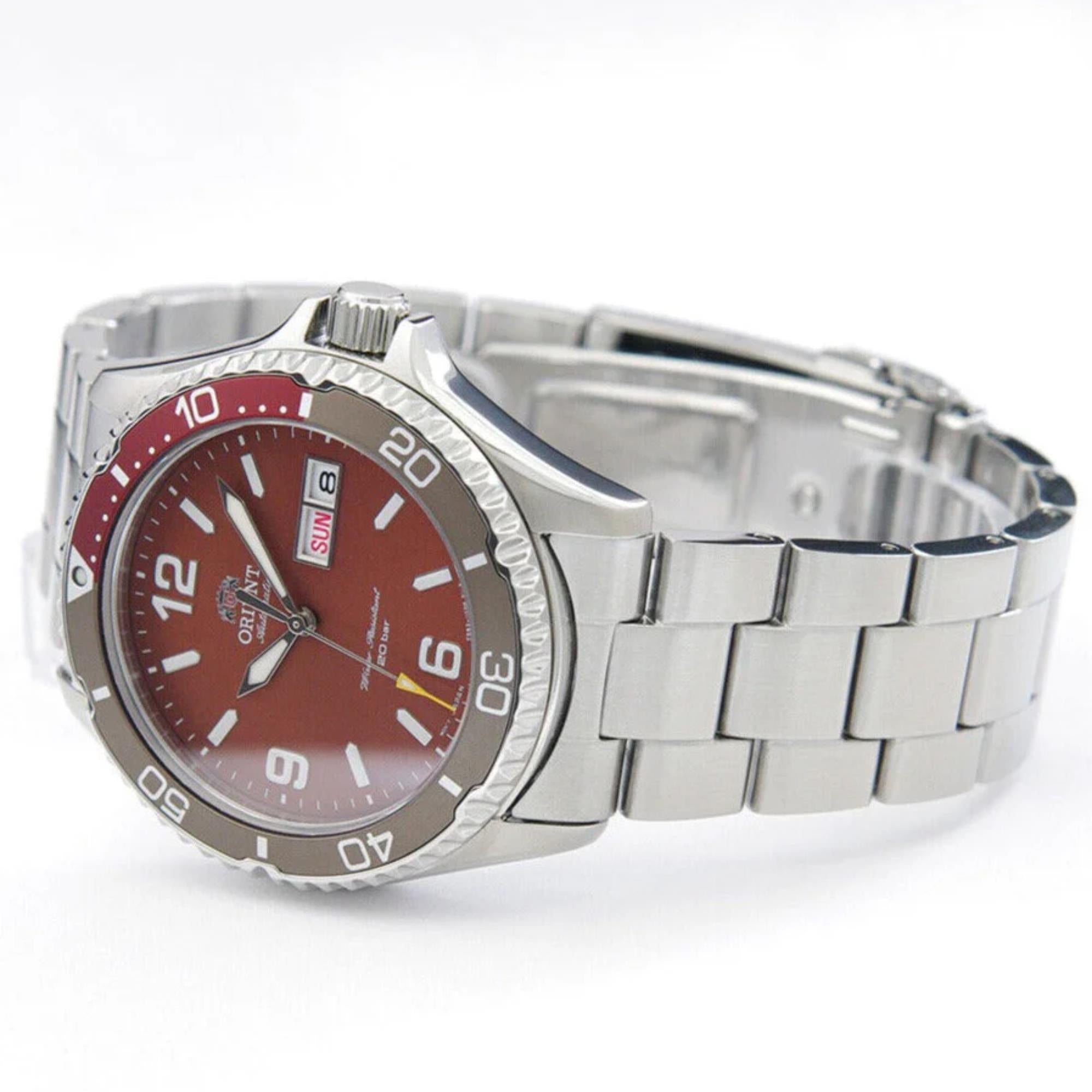 Orient Mako 2023 Automatic Red Dial Steel Strap Men’s Watch RA-AA0820R39B