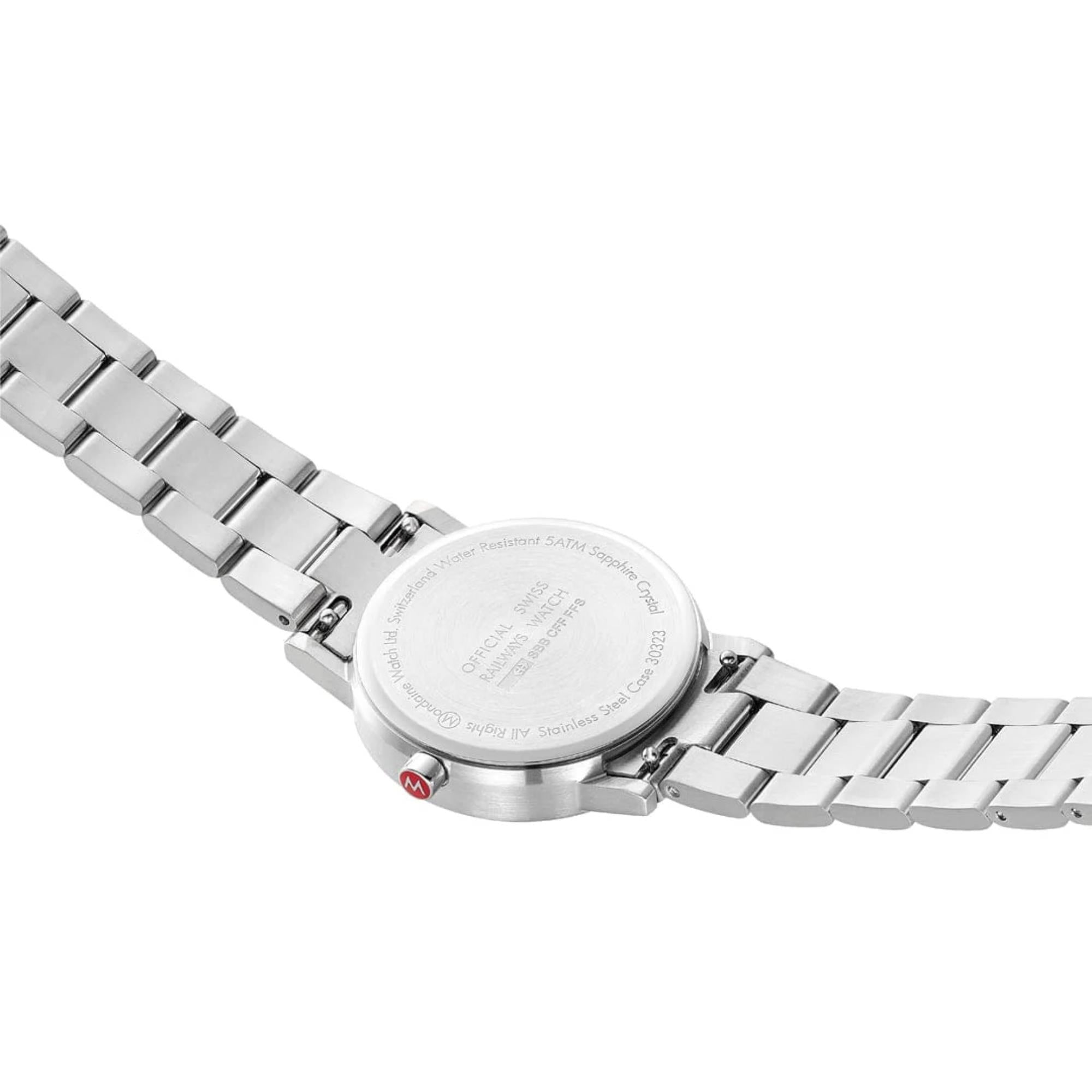 Mondaine Classic Stainless Steel Strap White Dial Ladies Watch A658.30323.11SBJ