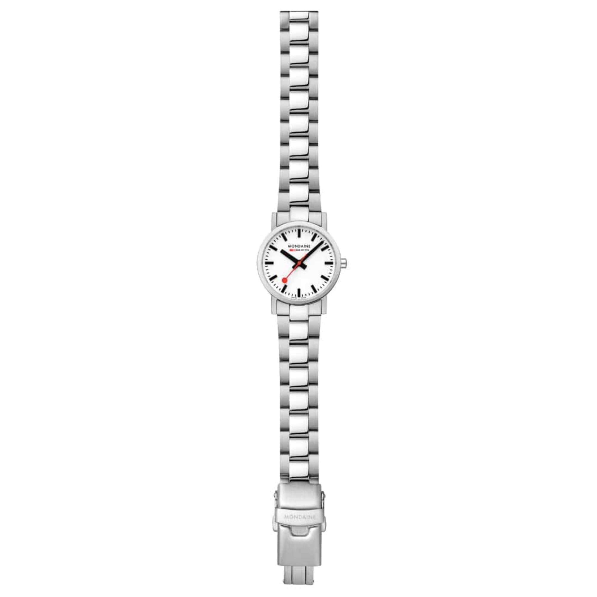 Mondaine Classic Stainless Steel Strap White Dial Ladies Watch A658.30323.11SBJ