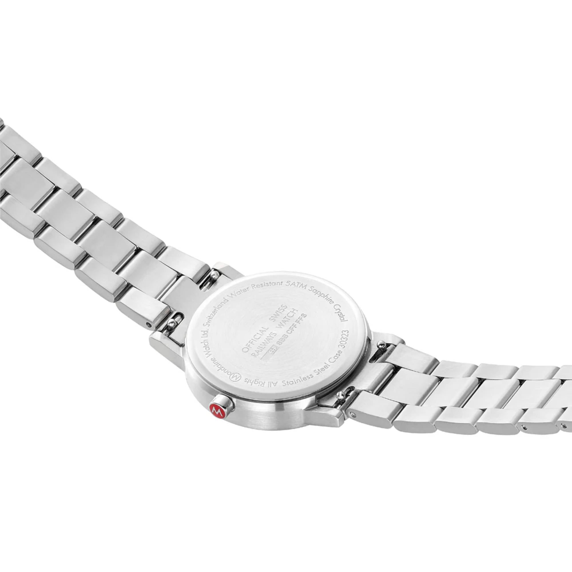 Mondaine Classic Cool Stainless Steel Bracelet Grey Dial Ladies Watch A658.30323.80SBJ