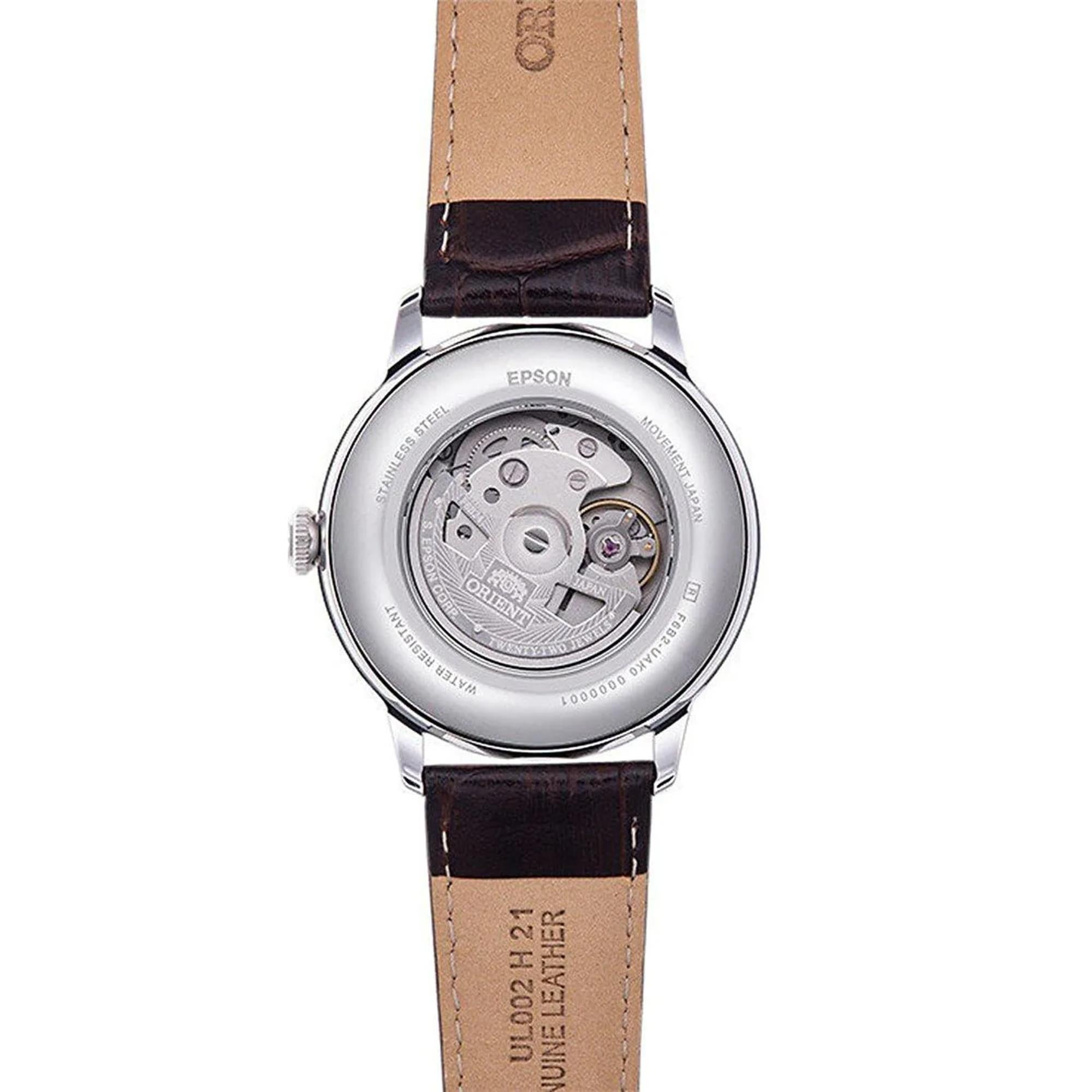 Orient Bambino Sun & Moon Automatic Beige Dial Men's Watch RA-AK0803Y30B