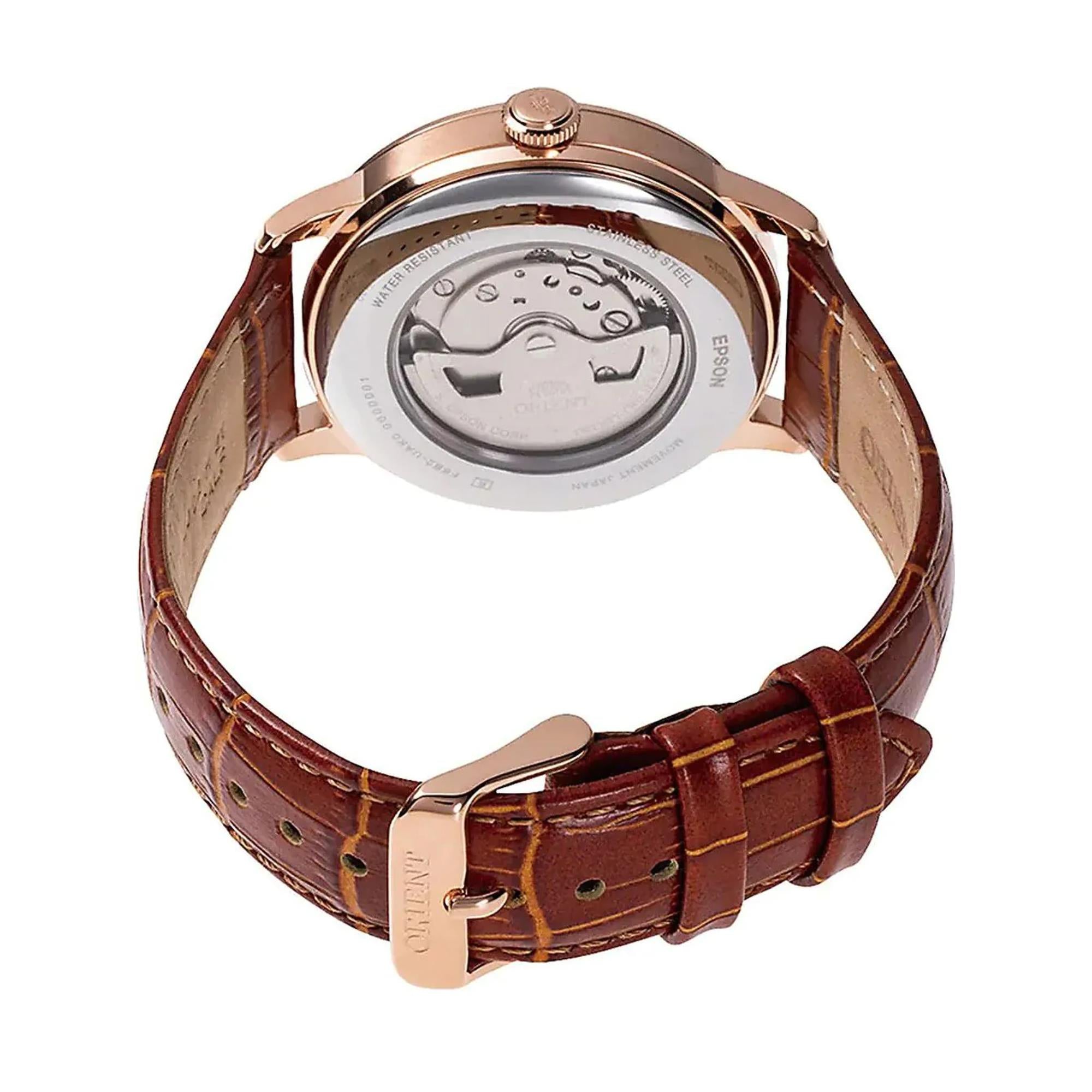 Orient Bambino Sun & Moon Automatic Silver Dial Men's Watch RA-AK0801S30B