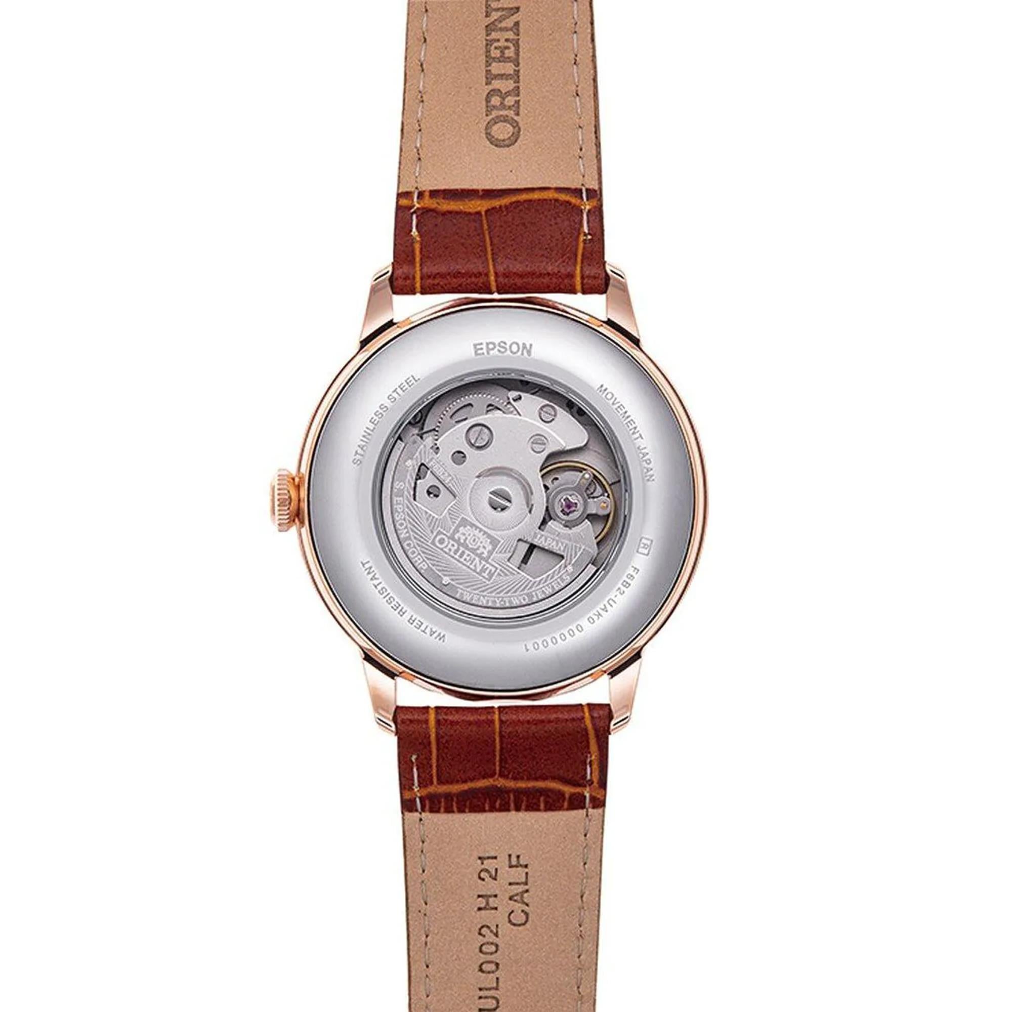 Orient Bambino Sun & Moon Automatic Silver Dial Men's Watch RA-AK0801S30B
