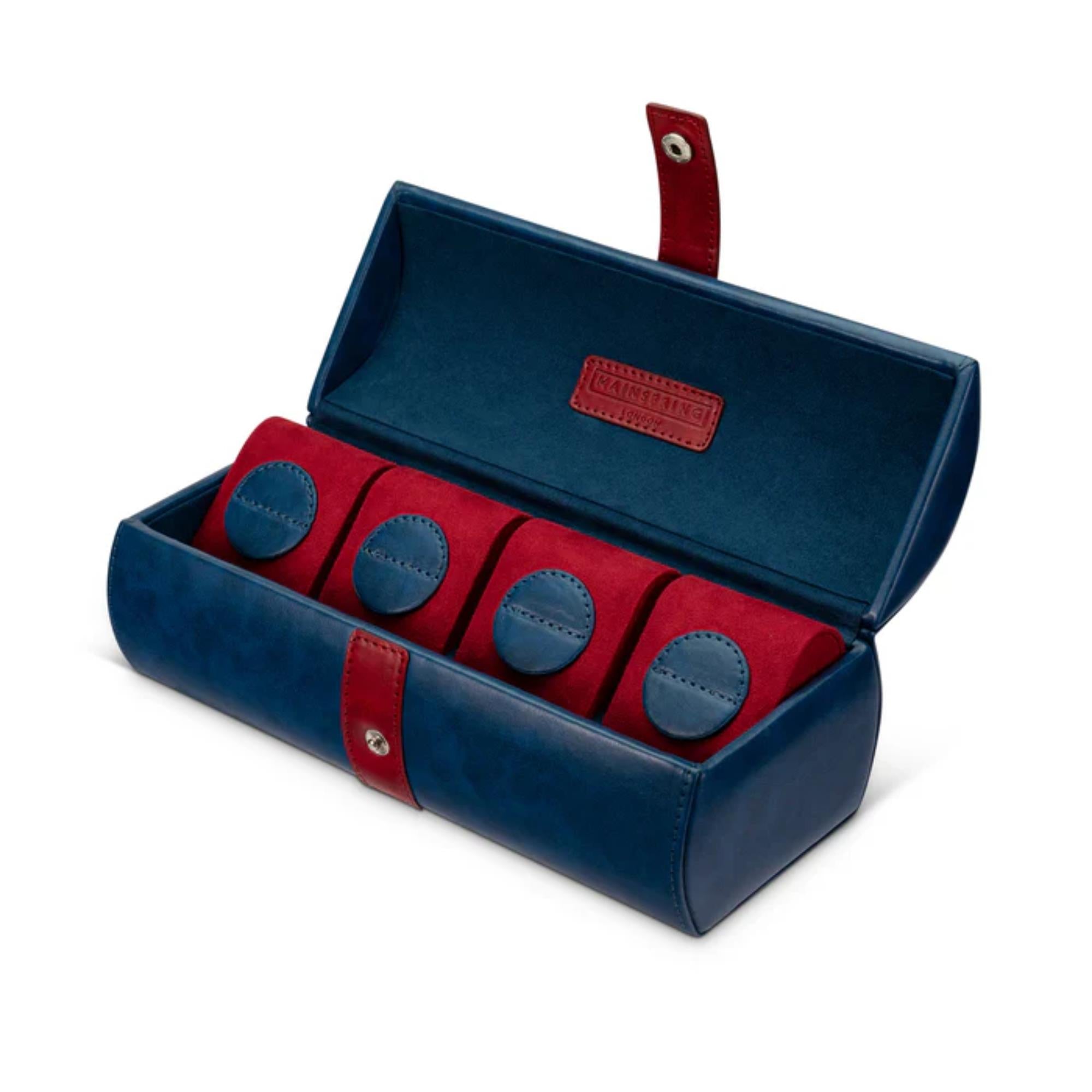 Mainspring Raceday Podium 4-Slot Watch Case Collector Pouch Naval Blue MS-101-WR1-01