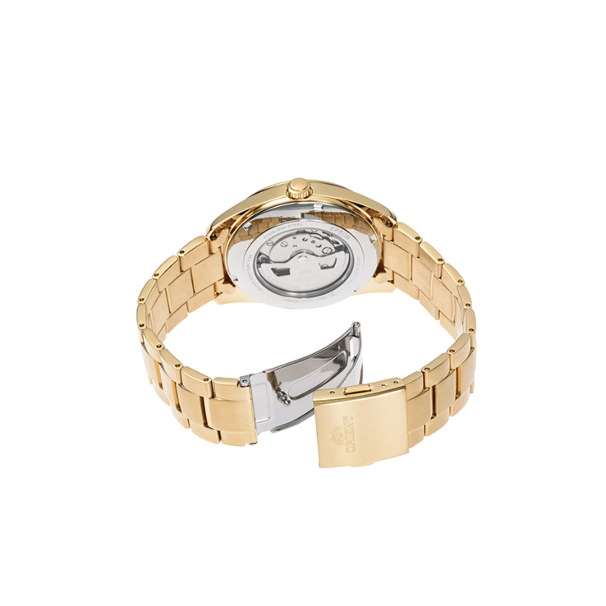 Orient RA-AR0007S30B stainless steel bracelet and deployant clasp