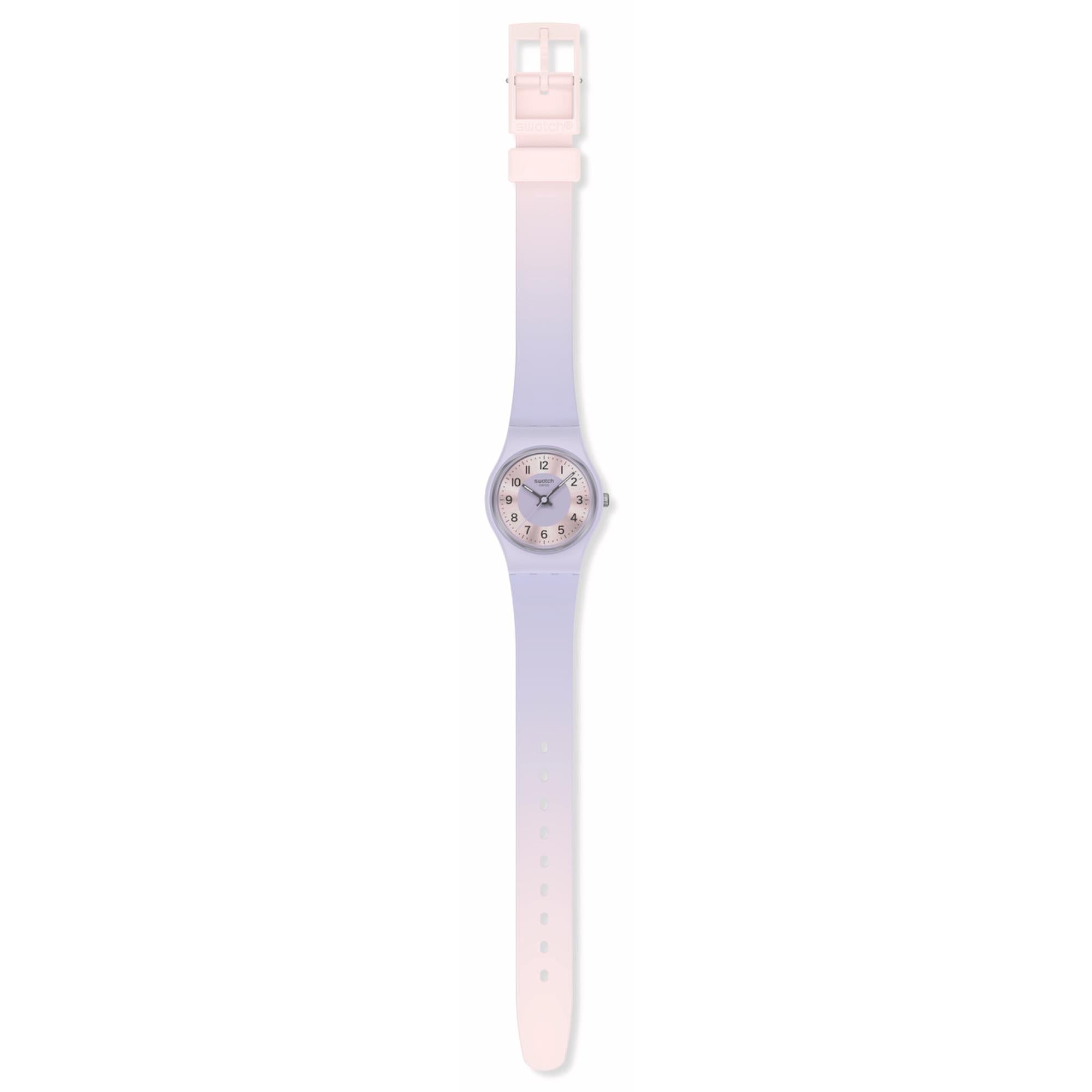Swatch Lilac Lightness Purple Dial Silicone Strap Unisex Watch LV121