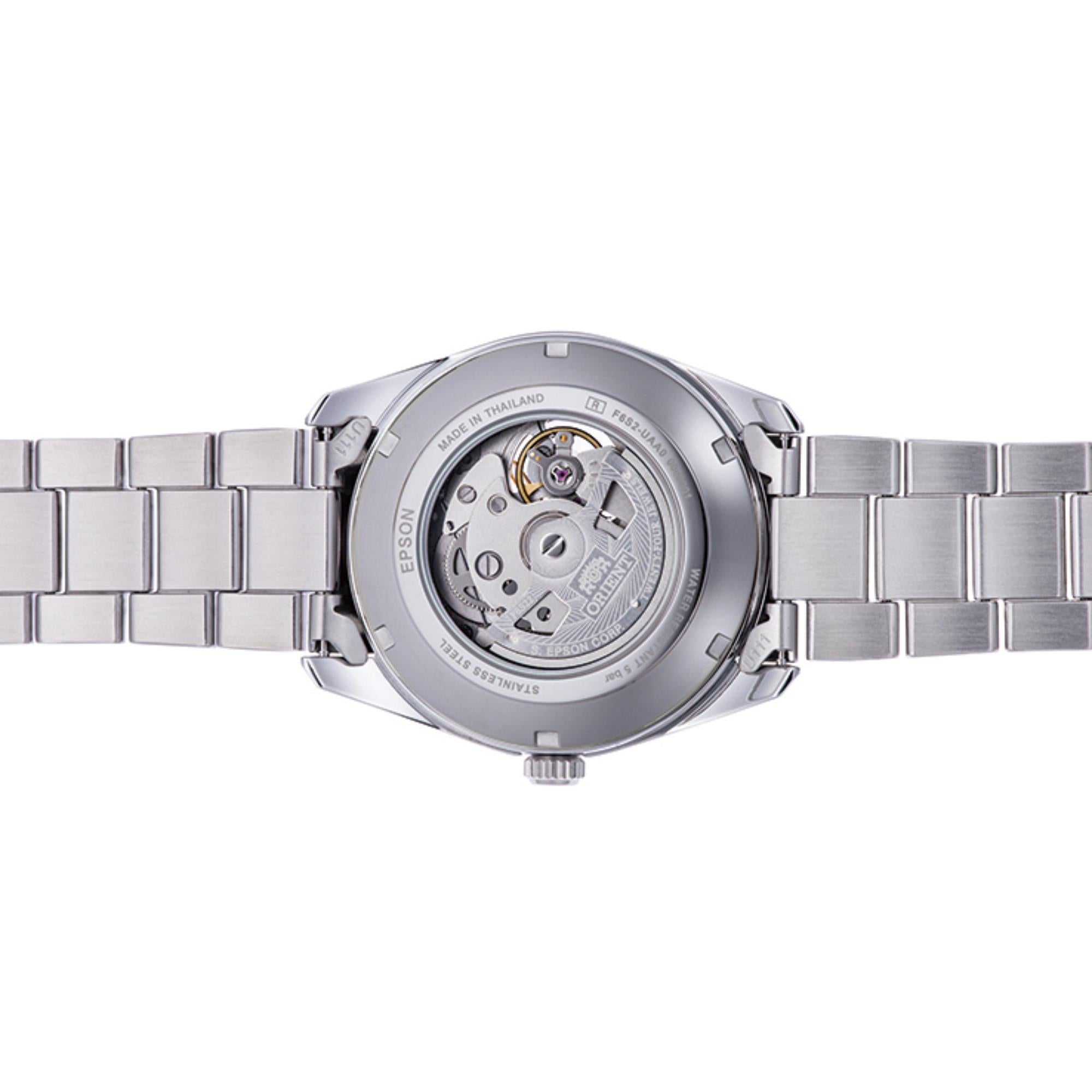 Orient Contemporary Semi-Skeleton Turquoise Dial Stainless Steel Strap Watch RA-AR0009L30B